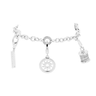 Bracelet Bulgari  en or blanc, diamants et onyx