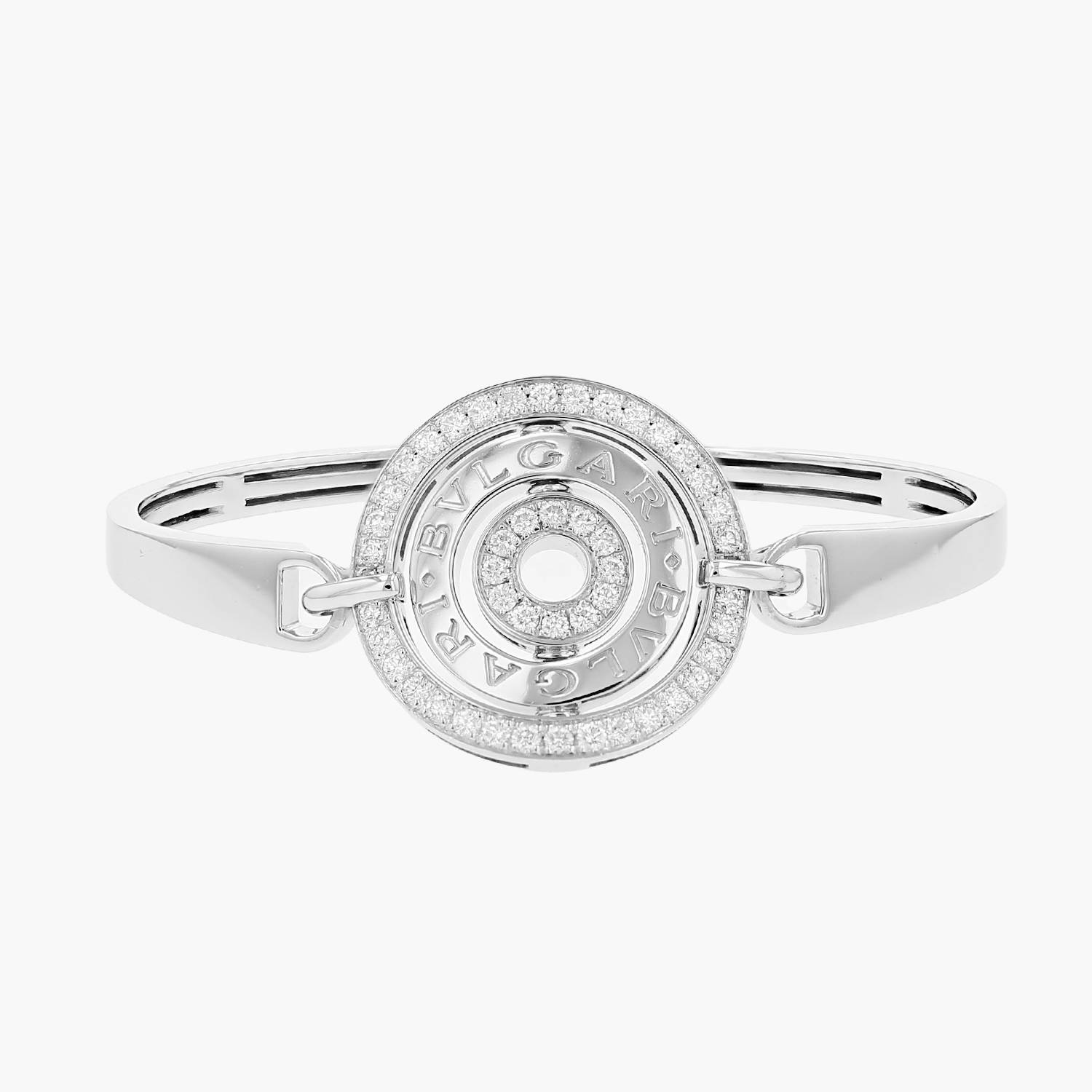 Brazalete semiarticulado Bulgari Bulgari Bulgari de oro blanco y diamantes