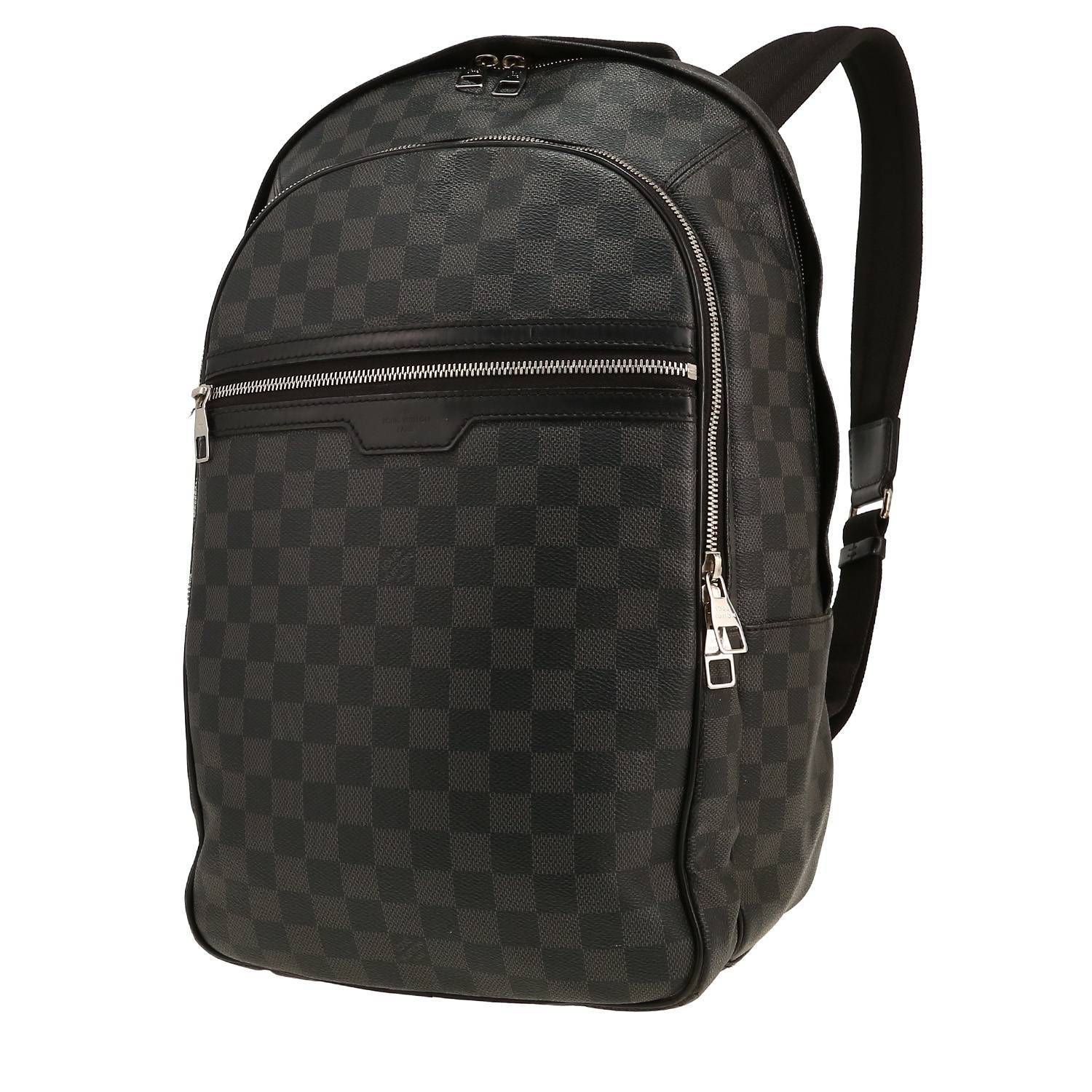 Sac à dos Louis Vuitton Michael damier noir gris occasion
