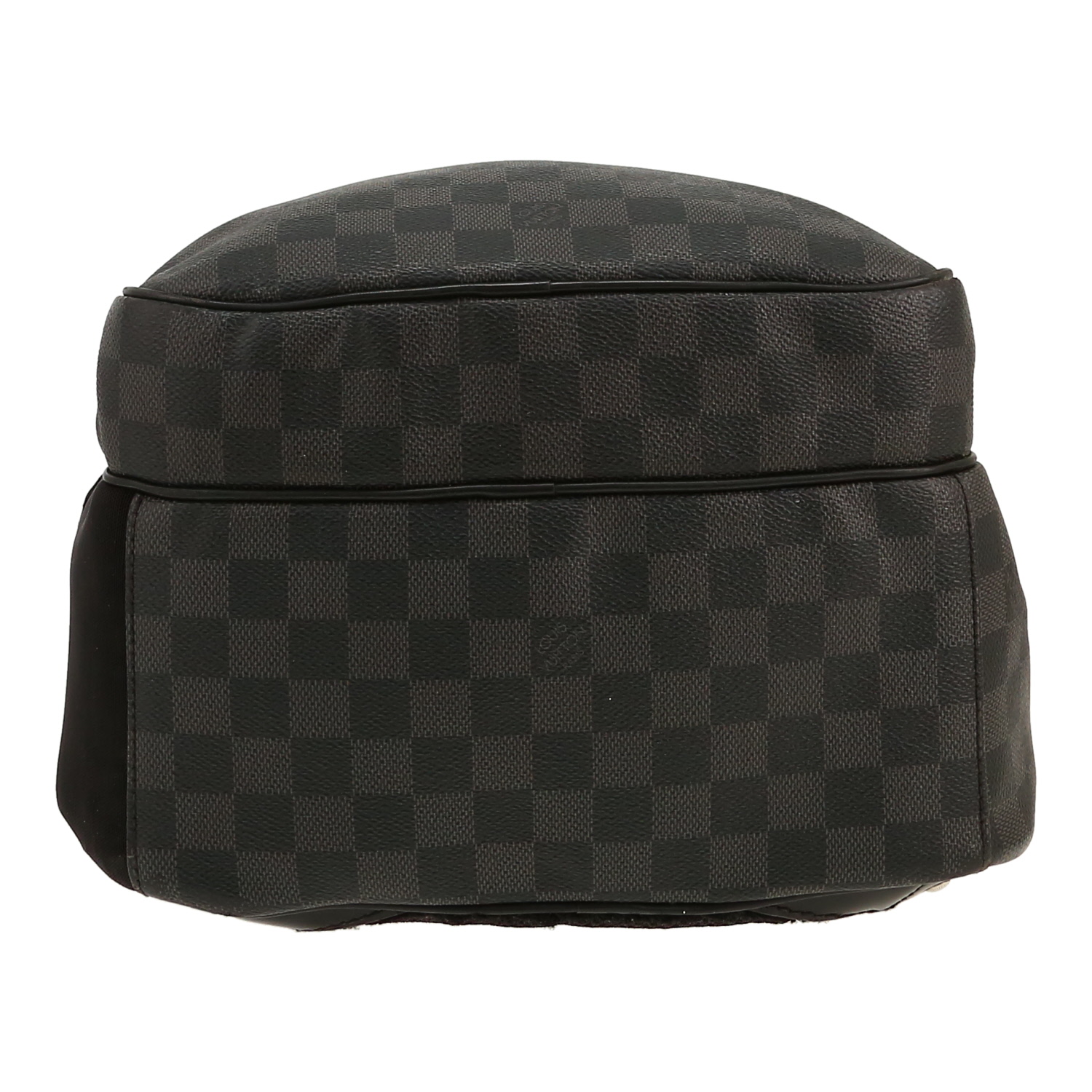 Mochila Louis Vuitton  Michael en lona a cuadros negra y gris - Detail D1