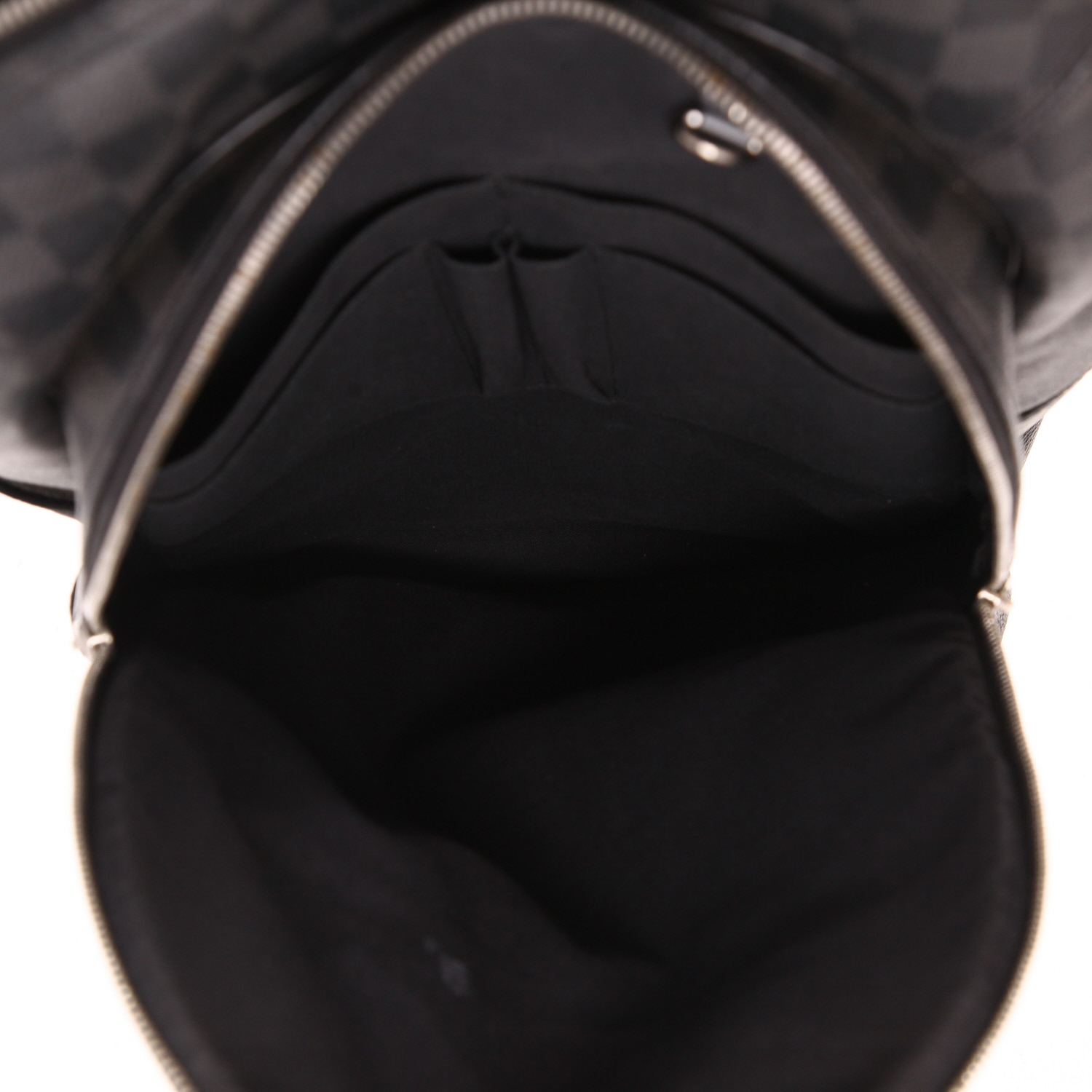 Zaino Louis Vuitton  Michael in tela a scacchi nera e grigia - Detail D4