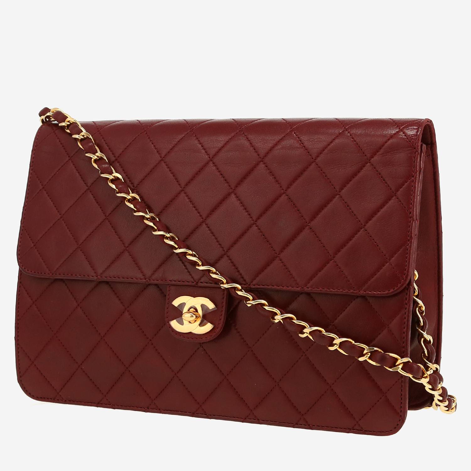 Borsa da spalla o a mano Chanel  Mademoiselle in pelle trapuntata bordeaux