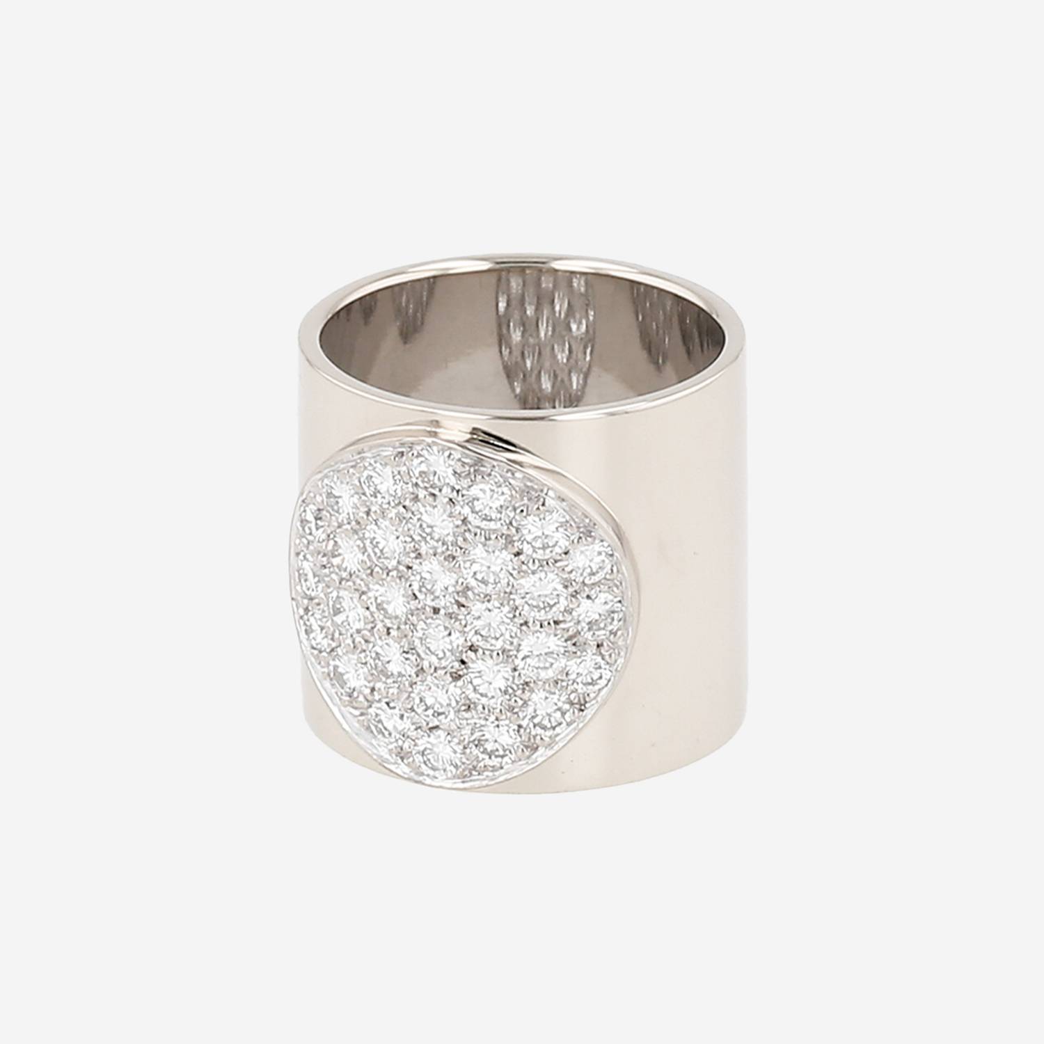 Bague bandeau Dinh Van Anthea en or blanc et diamants