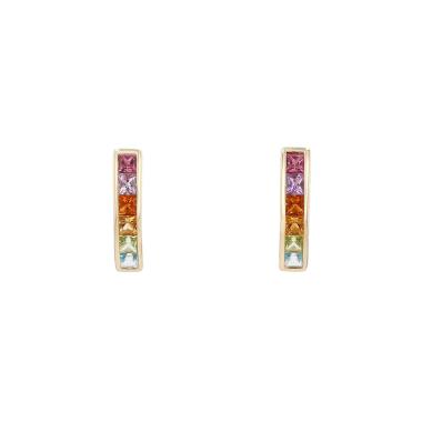H. Stern Rainbow earrings in yellow gold and colored stones