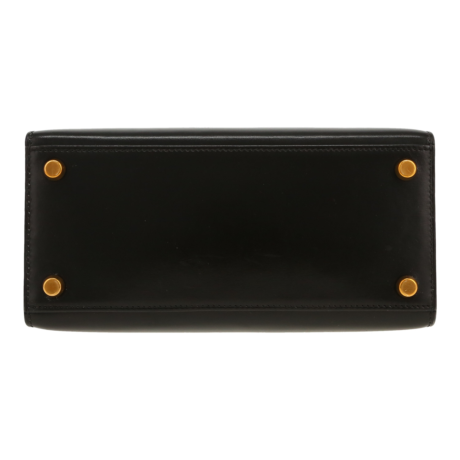 Hermès  Kelly 20 cm shoulder bag  in black box leather - Detail D1