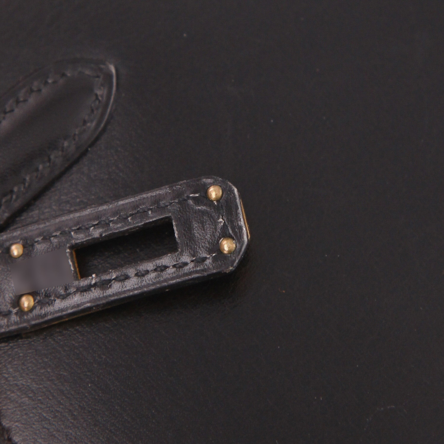 Hermès  Kelly 20 cm shoulder bag  in black box leather - Detail D4