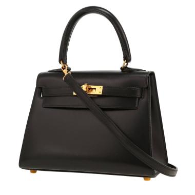 Borsa a tracolla Hermès  Kelly 20 cm in pelle box nera