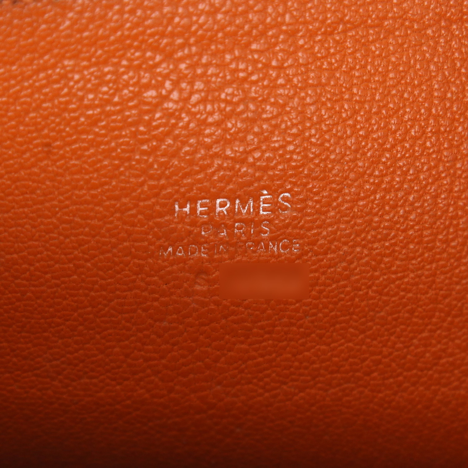 Pochette Hermès  Bolide - Pocket Hand in pelle Courchevel marrone e arancione - Detail D2