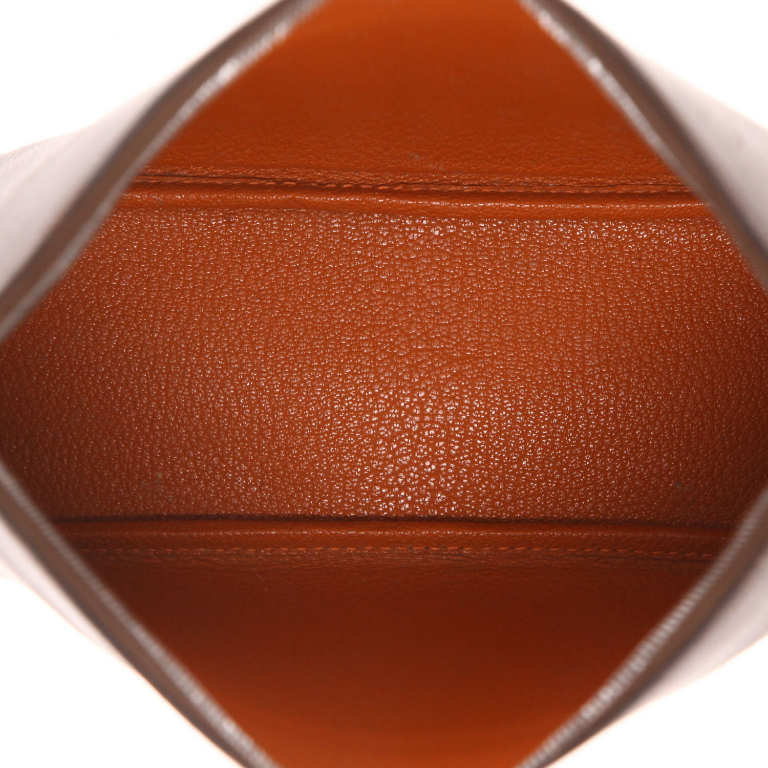 Pochette Hermès  Bolide - Pocket Hand in pelle Courchevel marrone e arancione - Detail D3