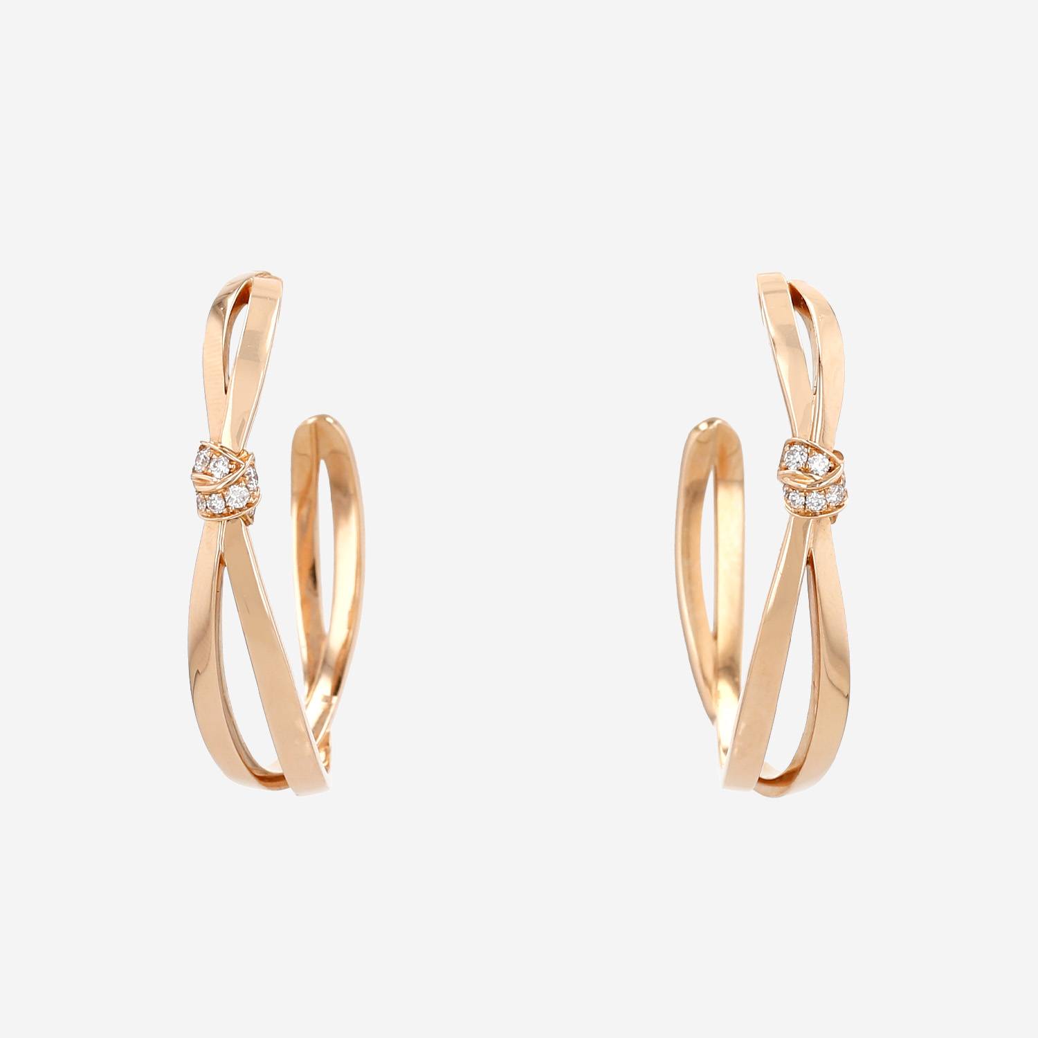 Orecchini a cerchio Chaumet Liens Séduction in oro rosa e diamanti