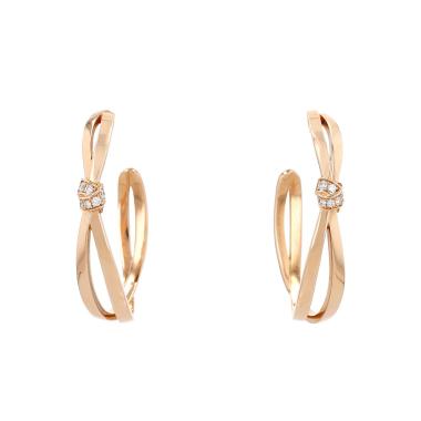 Orecchini a cerchio Chaumet Liens Séduction in oro rosa e diamanti