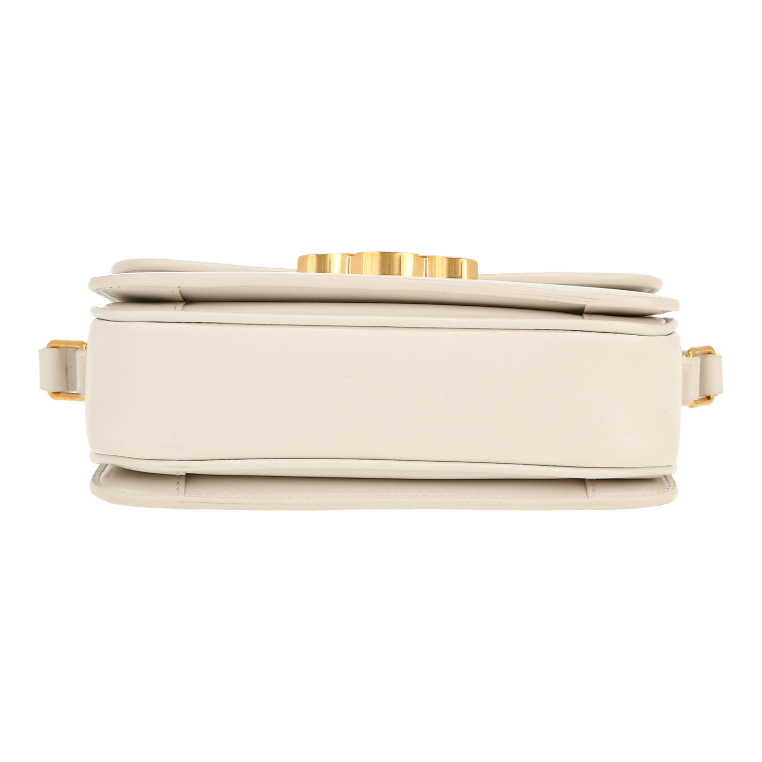 Bolso bandolera Celine  Triomphe Teen en cuero blanco - Detail D1