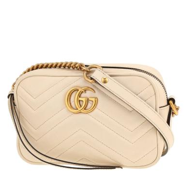 Sac bandoulière Gucci  GG Marmont Camera en cuir matelassé crème