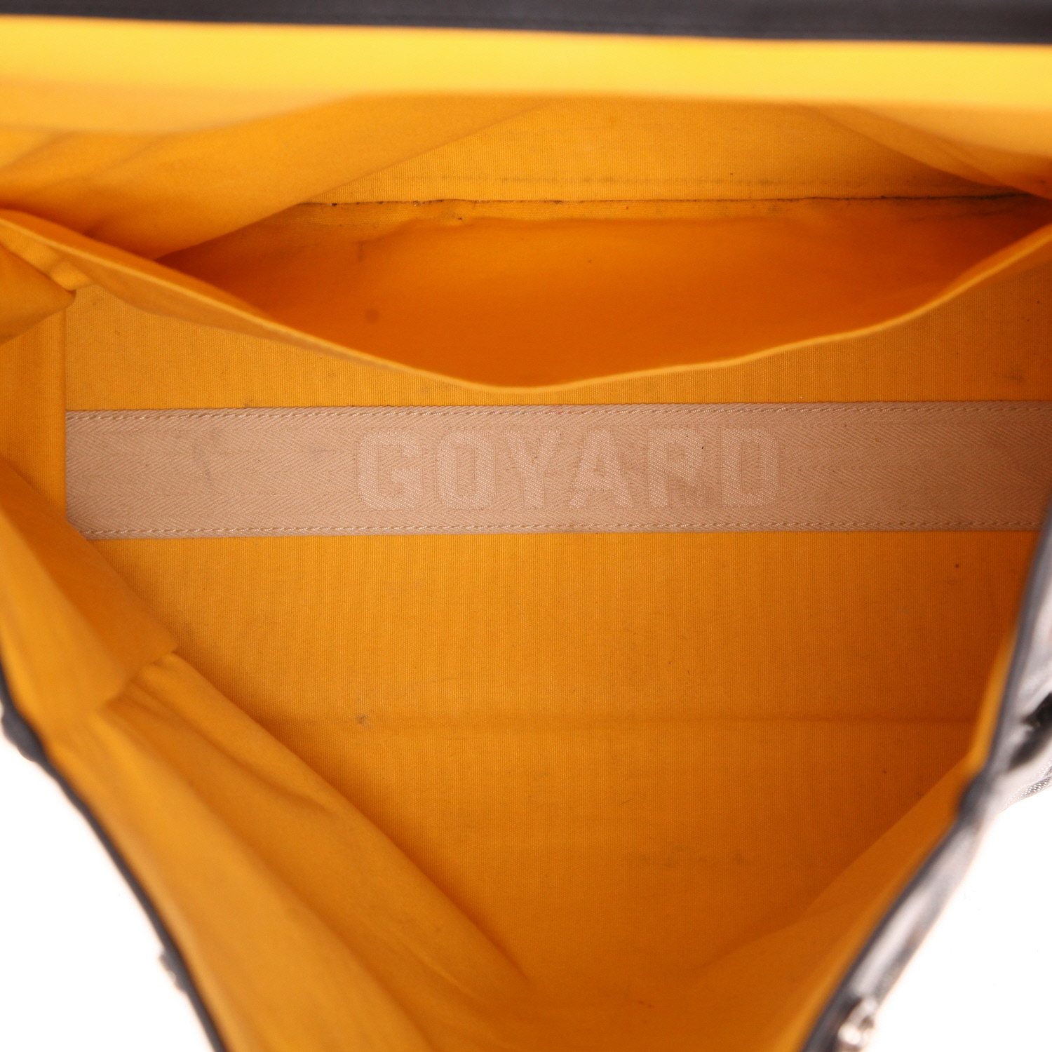 Mochila Goyard  Saint Leger en tela Goyardine negra y cuero negro - Detail D3