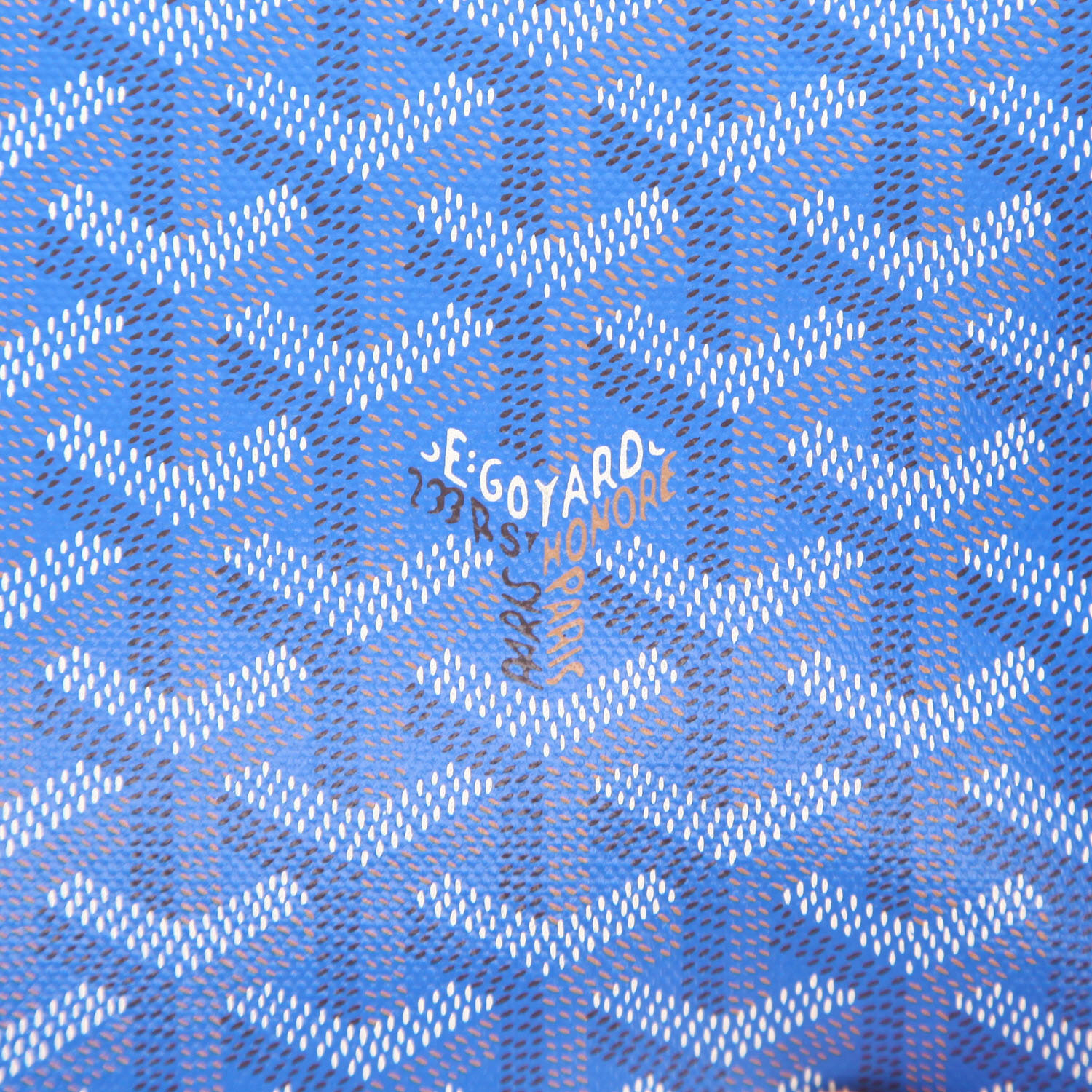 Pochette Goyard Sainte Marie in tela Goyardine blu - Detail D2