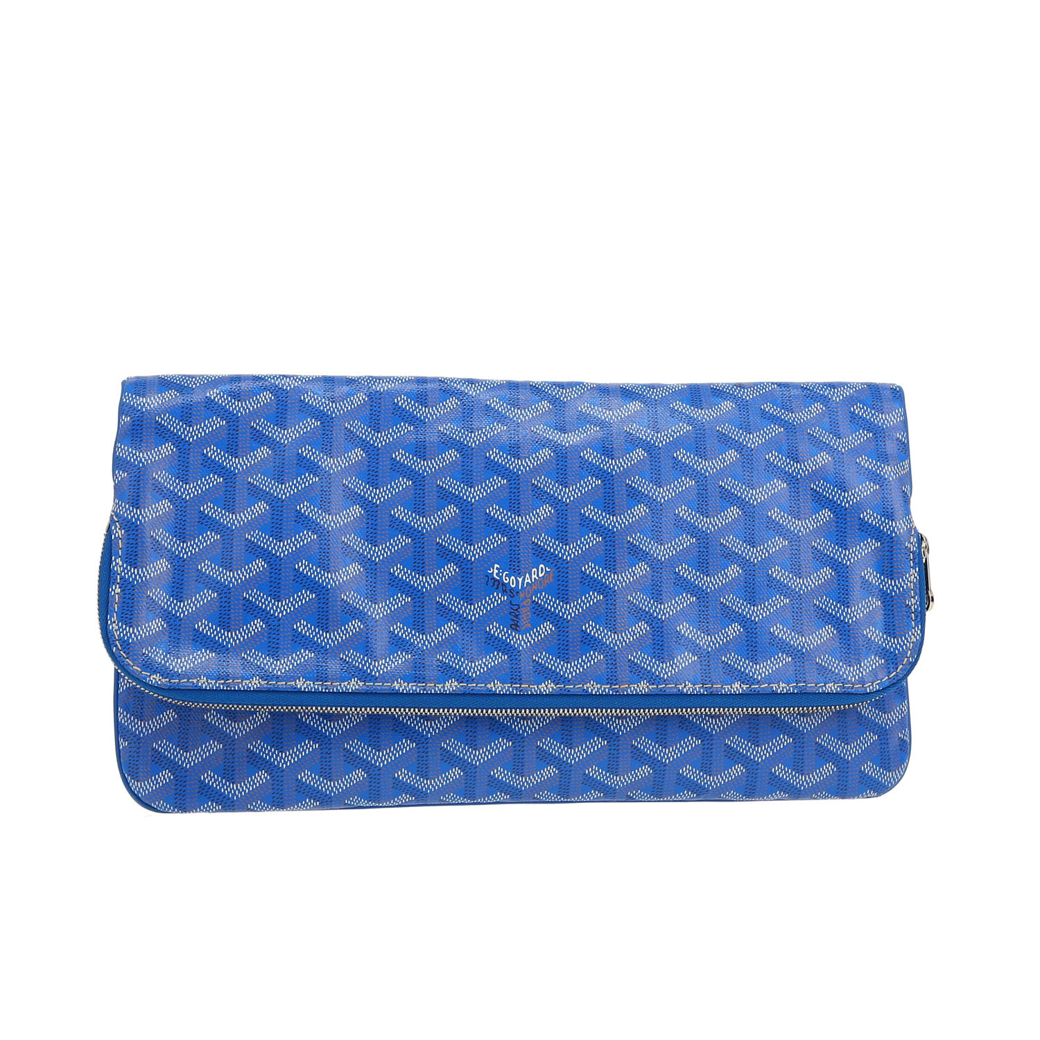 Pochette Goyard Sainte Marie in tela Goyardine blu - Detail D4