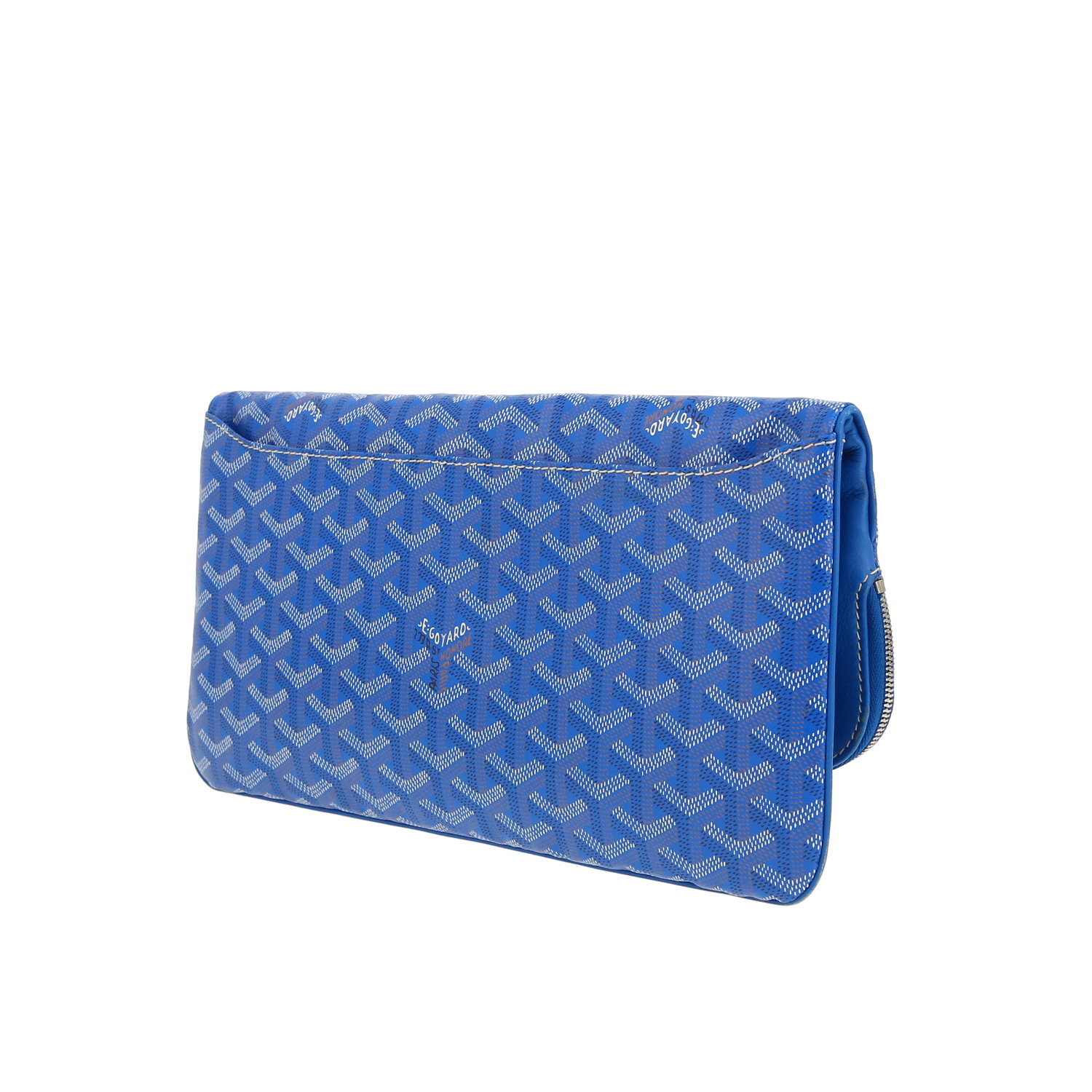 Pochette Goyard Sainte Marie in tela Goyardine blu - Detail D6