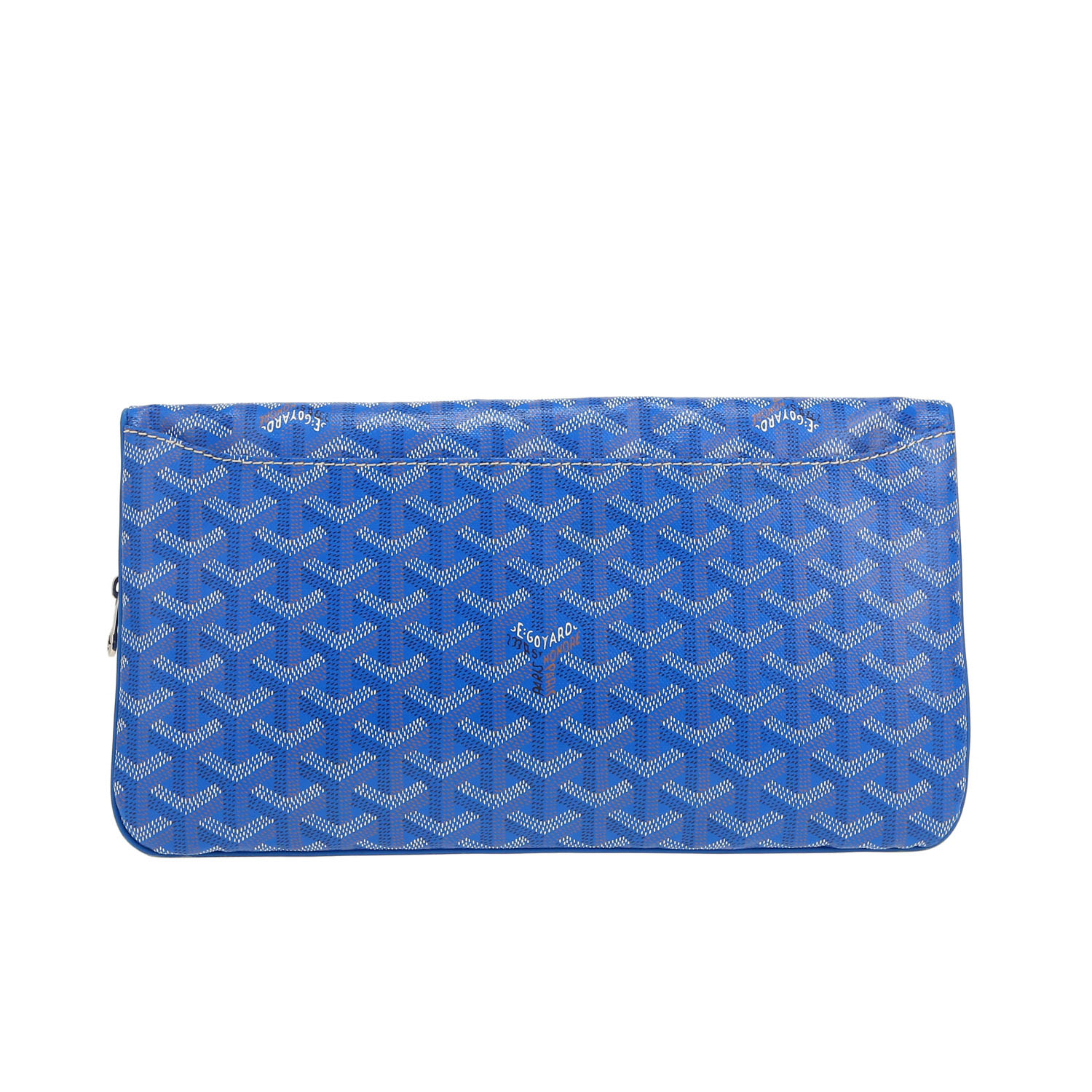 Pochette Goyard Sainte Marie in tela Goyardine blu - Detail D7