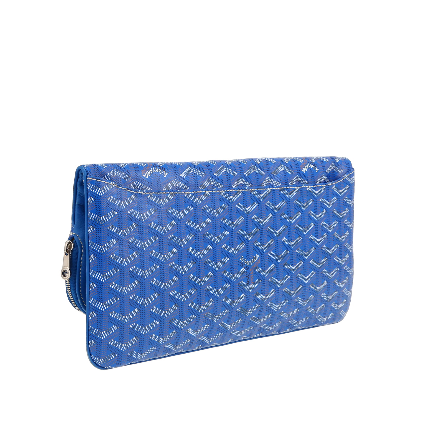 Pochette Goyard Sainte Marie in tela Goyardine blu - Detail D8