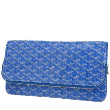 Pochette Goyard  Sainte Marie in tela Goyardine blu