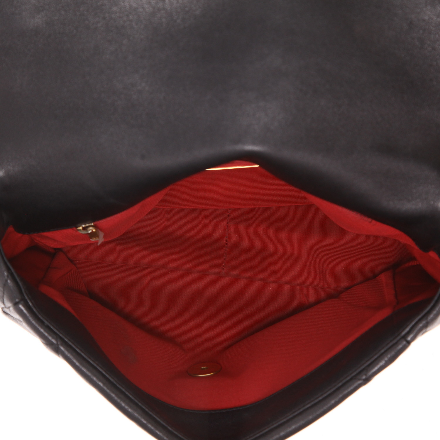 Sac bandoulière Chanel  19 en cuir matelassé noir - Detail D3