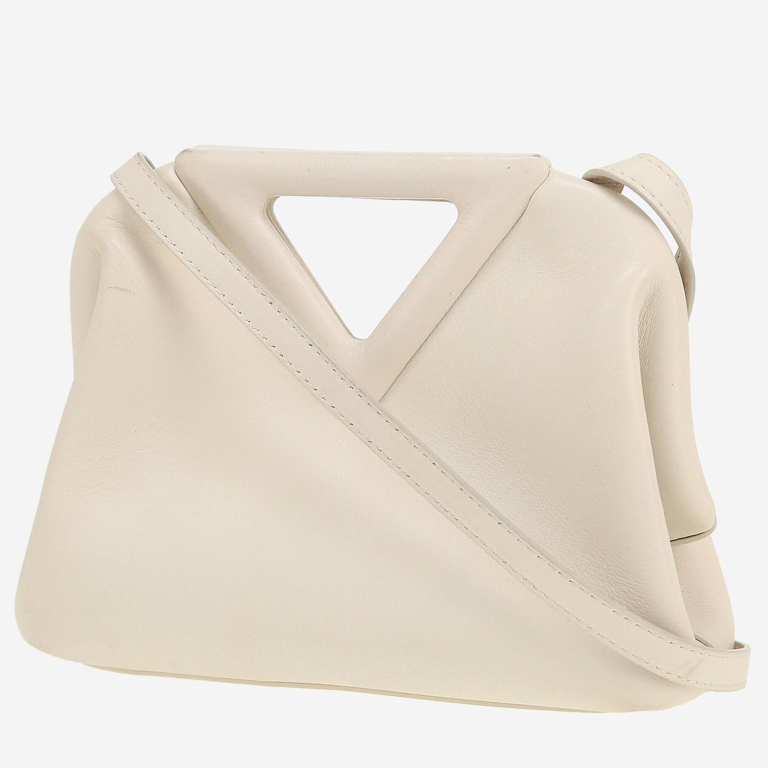 Bottega Veneta  Point shoulder bag  in white leather