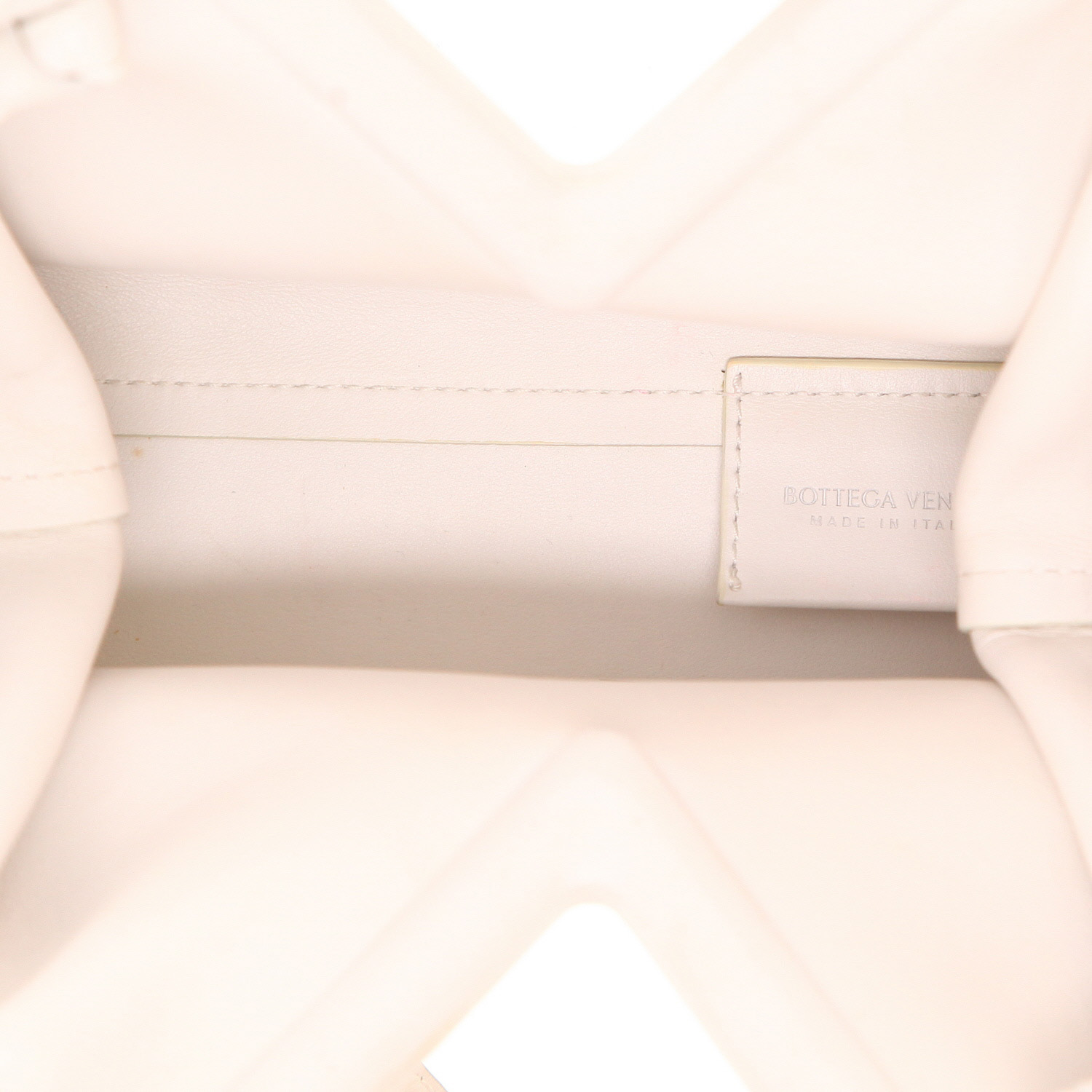 Sac bandoulière Bottega Veneta  Point en cuir blanc - Detail D3