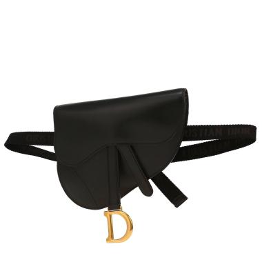 Dior  Pochette Saddle clutch-belt  in black leather