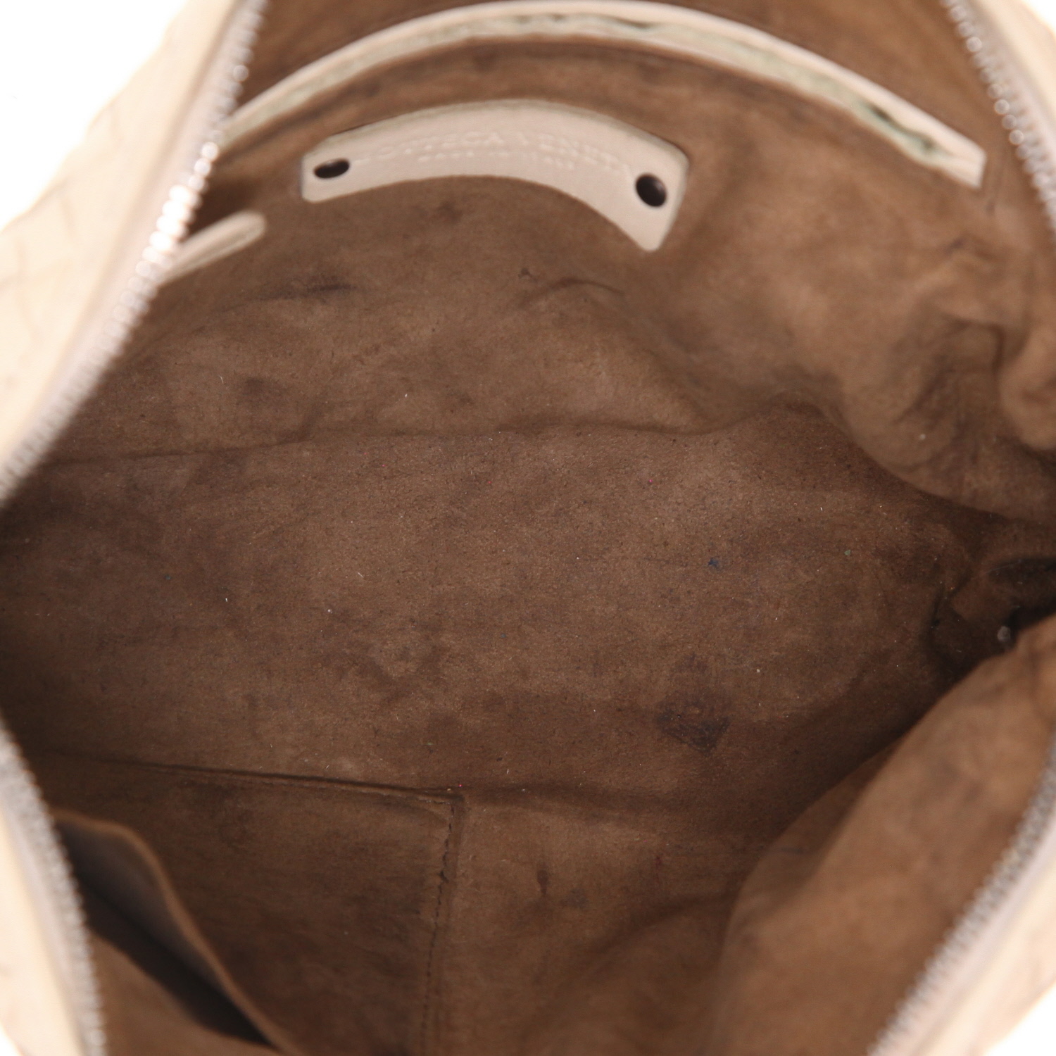 Sac bandoulière Bottega Veneta  Nodini en cuir intrecciato blanc - Detail D3