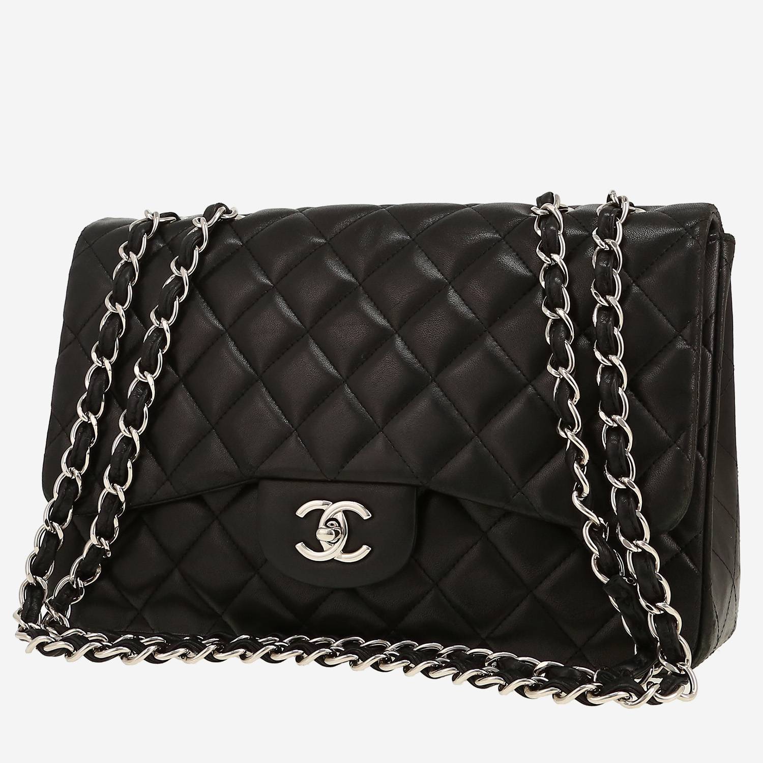 Borsa a tracolla Chanel  Timeless Jumbo in pelle trapuntata nera