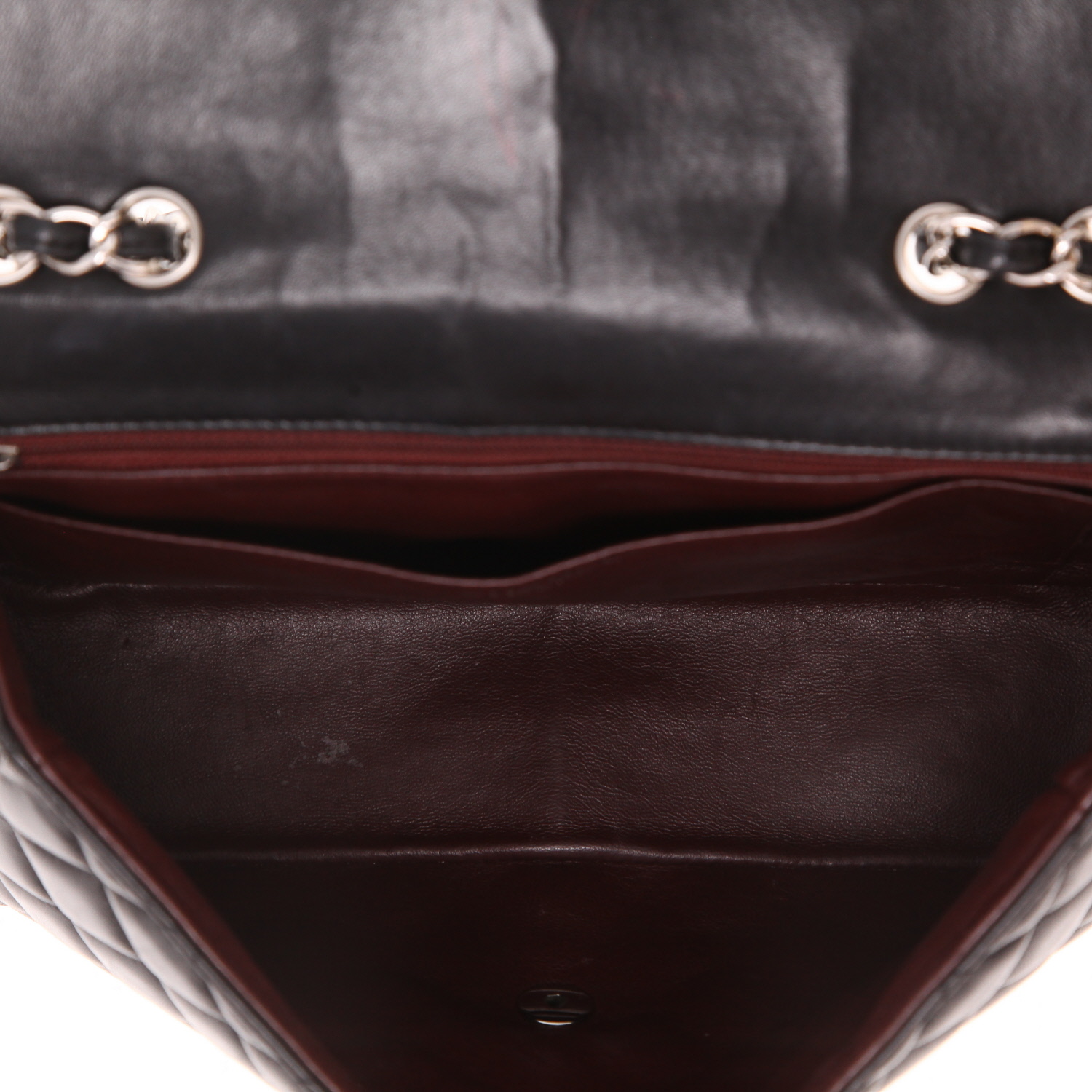 Borsa a tracolla Chanel  Timeless Jumbo in pelle trapuntata nera - Detail D3
