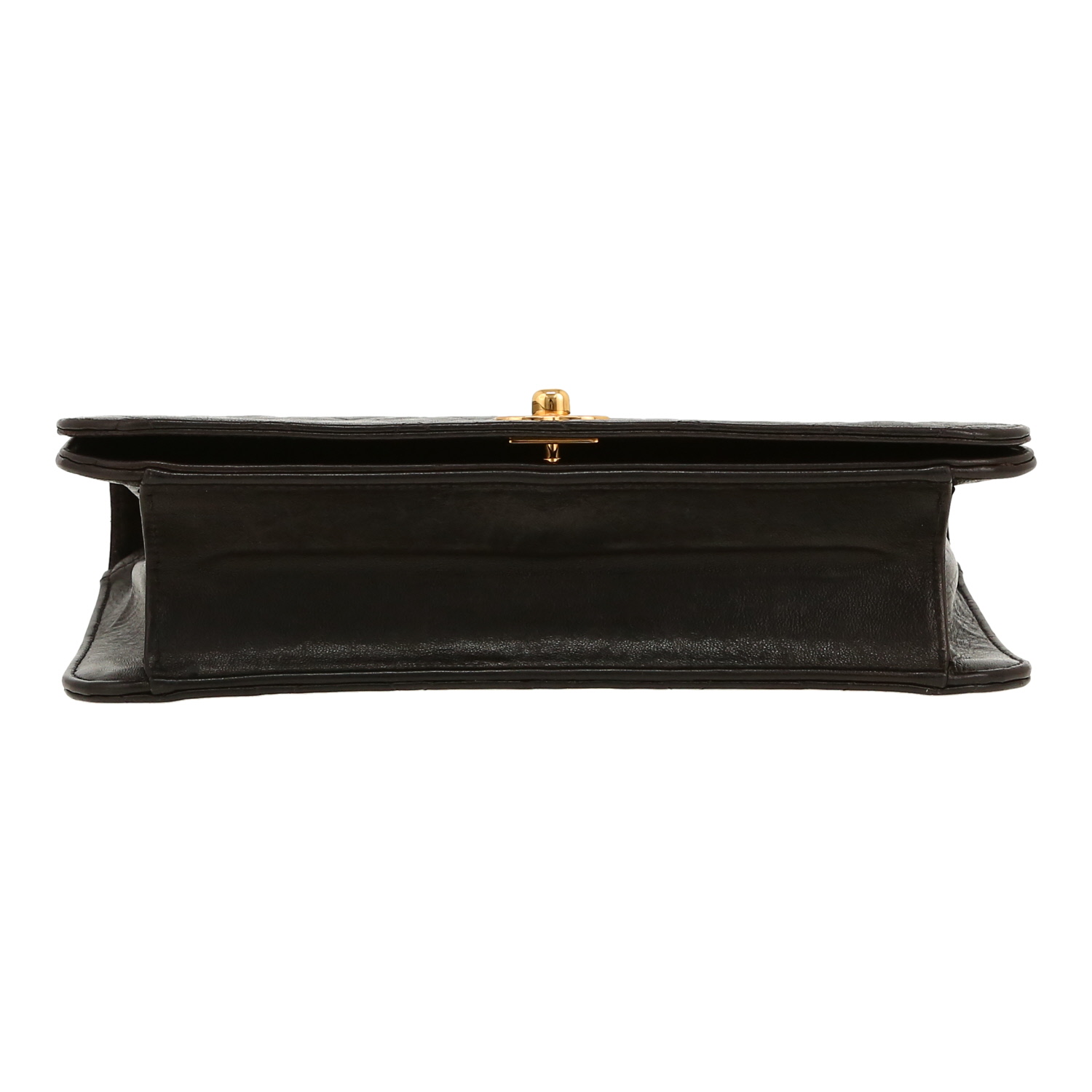 Bolso para llevar al hombro o en la mano Chanel  Mademoiselle en cuero acolchado negro - Detail D1