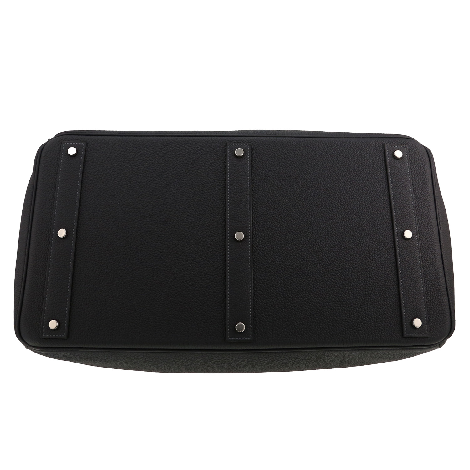 Hermès  Haut à Courroies - Multipocket travel bag  in indigo blue togo leather - Detail D1