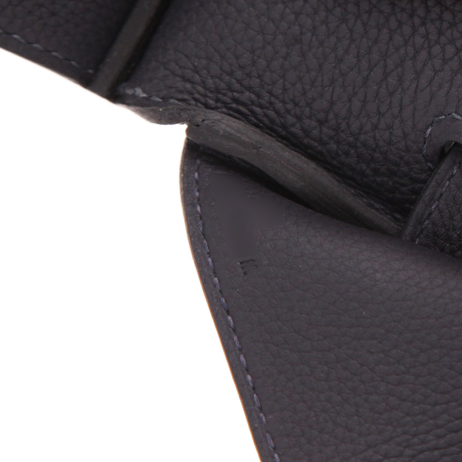 Borsa da viaggio Hermès  Haut à Courroies - Multipocket in pelle togo blu indaco - Detail D4