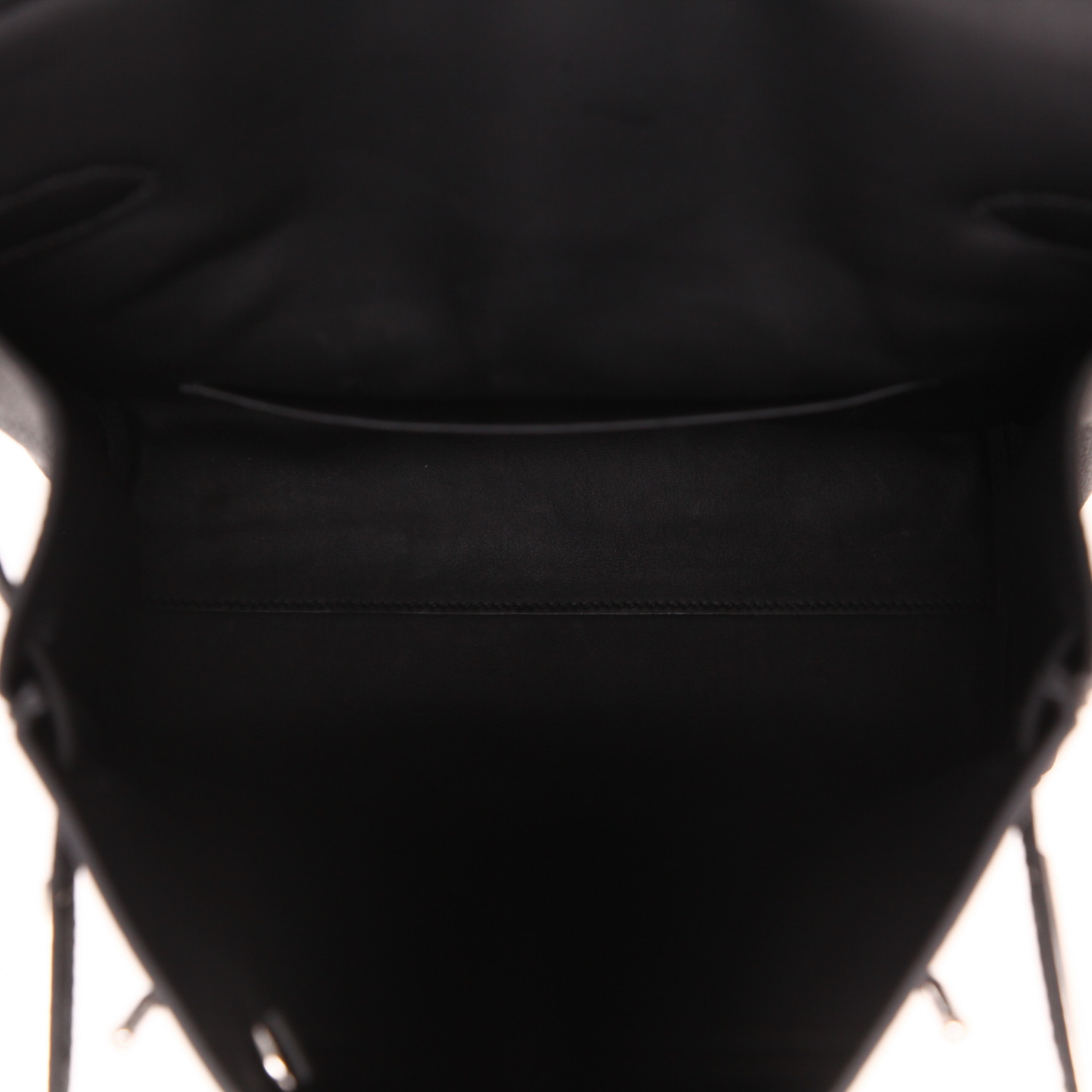 Sac bandoulière Hermès  HAC à Dos grand modèle  en cuir togo noir - Detail D3