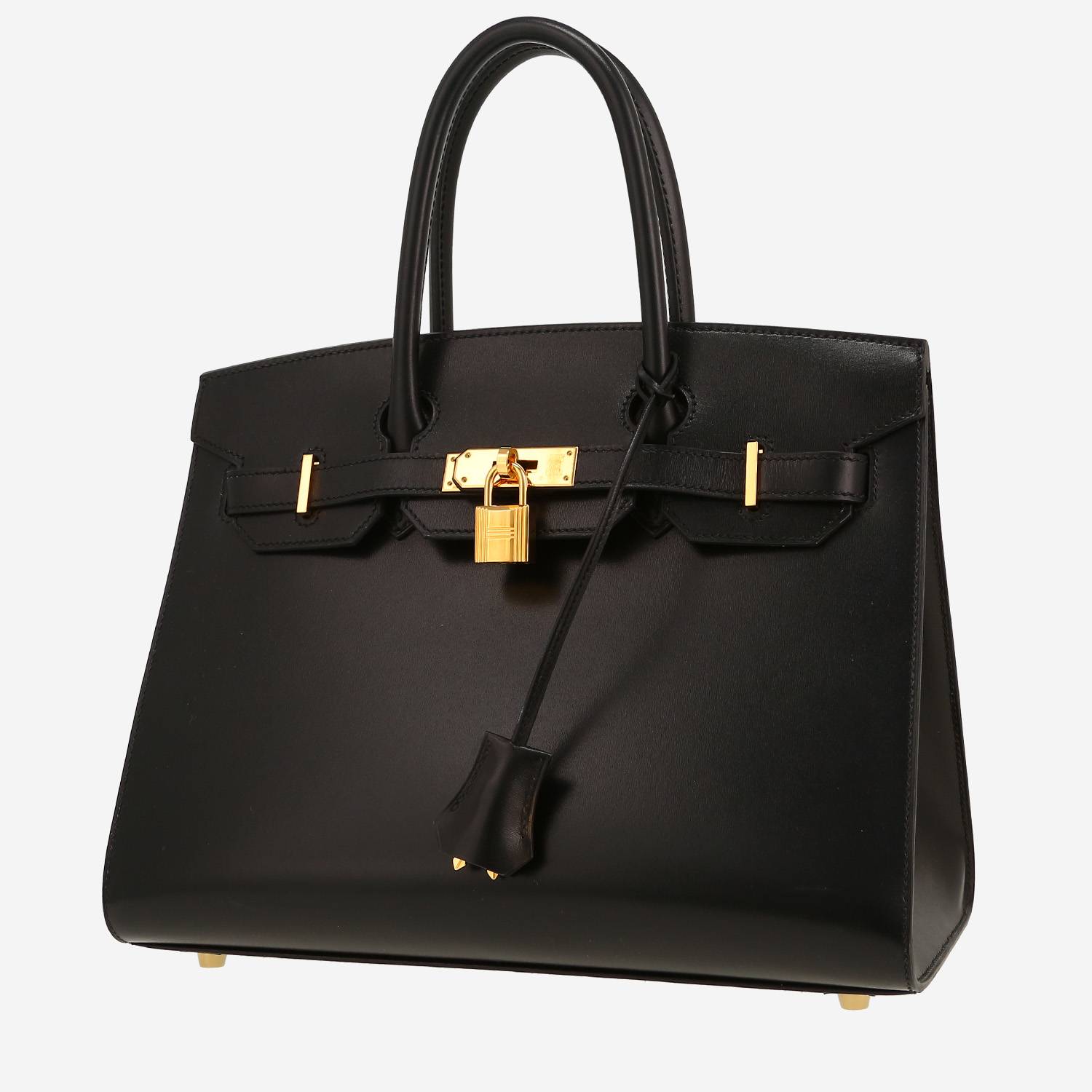 Hermès  Birkin 30 cm handbag  in black box leather