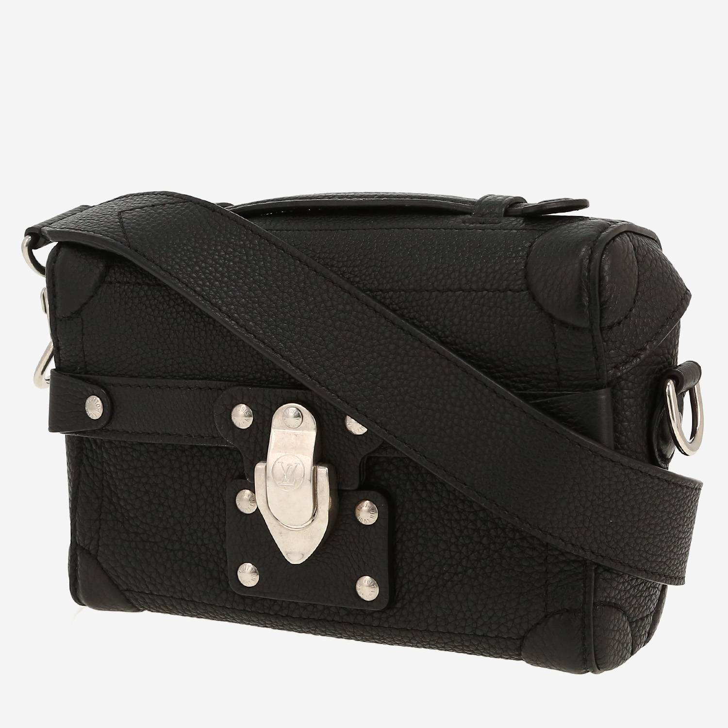 Bolso de mano Louis Vuitton  Soul Trunk en cuero granulado negro