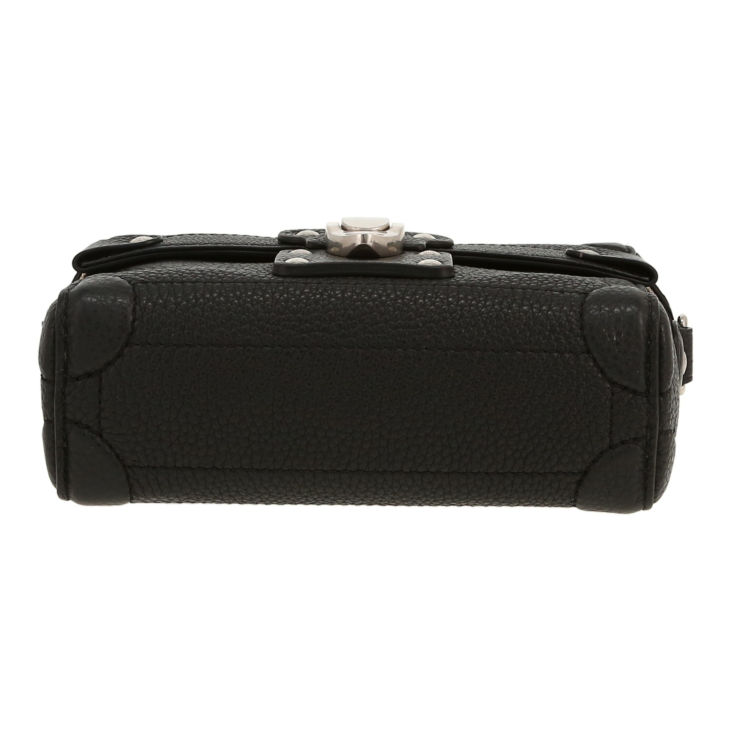Louis Vuitton  Soul Trunk handbag  in black grained leather - Detail D1