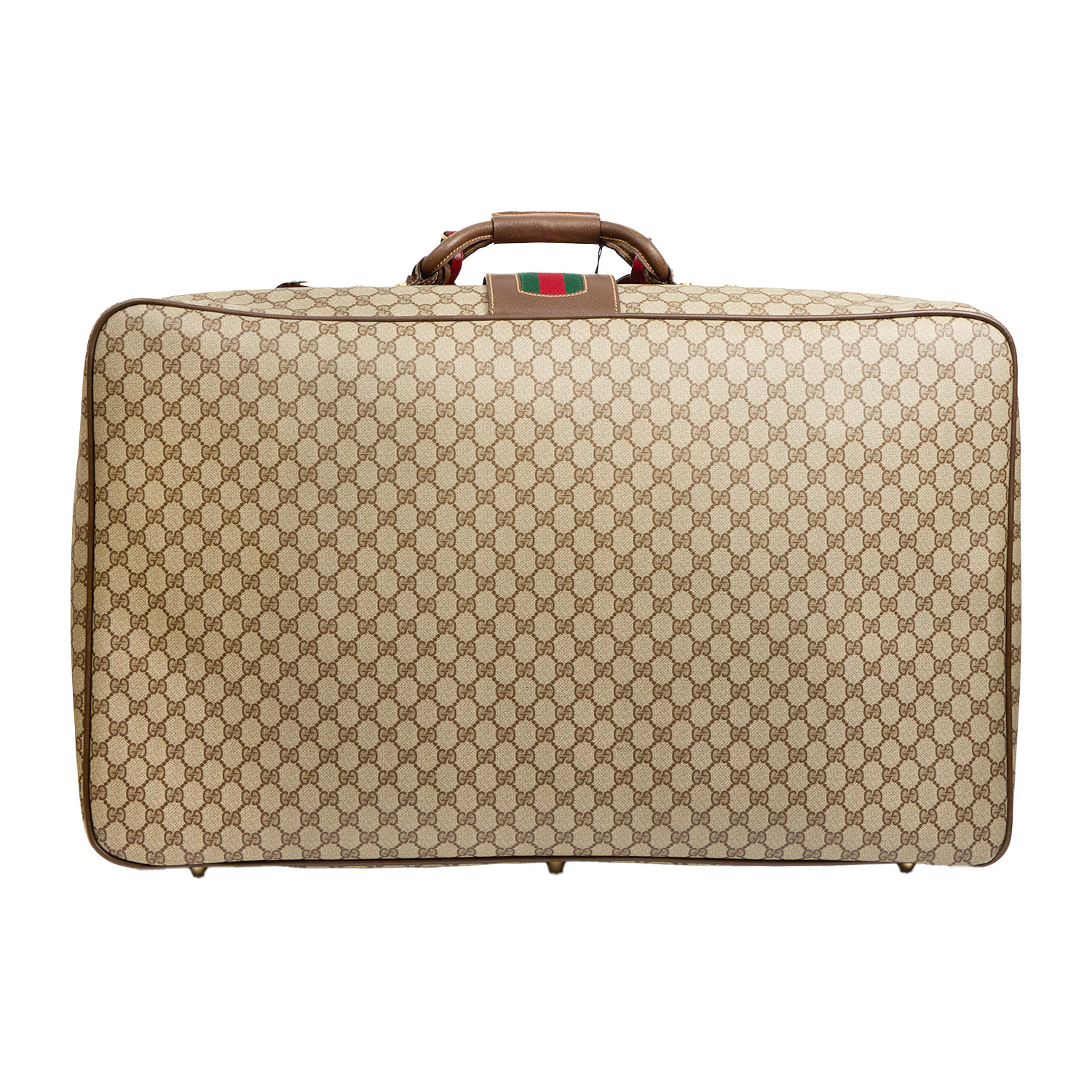 Valigia flessibile Gucci   in tela "sûpreme GG" beige - Detail D4