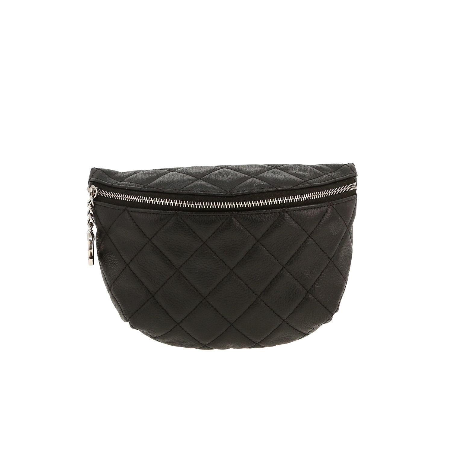 Pochette-ceinture Chanel Pochette ceinture en cuir matelassé noir - Detail D4