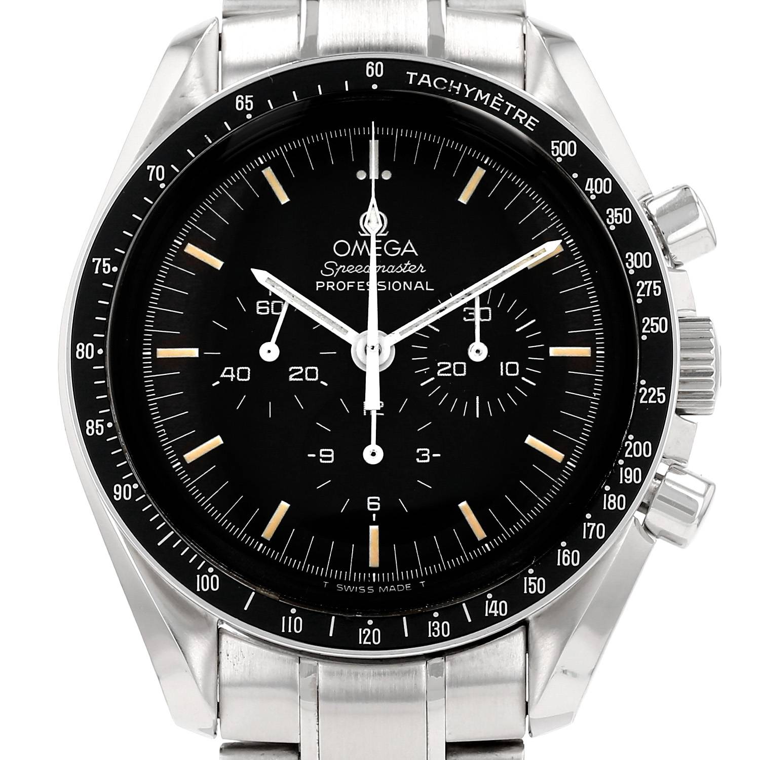 Montre Omega Speedmaster en acier Ref: Omega - 145.0808 Vers 1990 Montre Omega Speedmaster en acier Ref: Omega - 145.0808 Vers 1990
