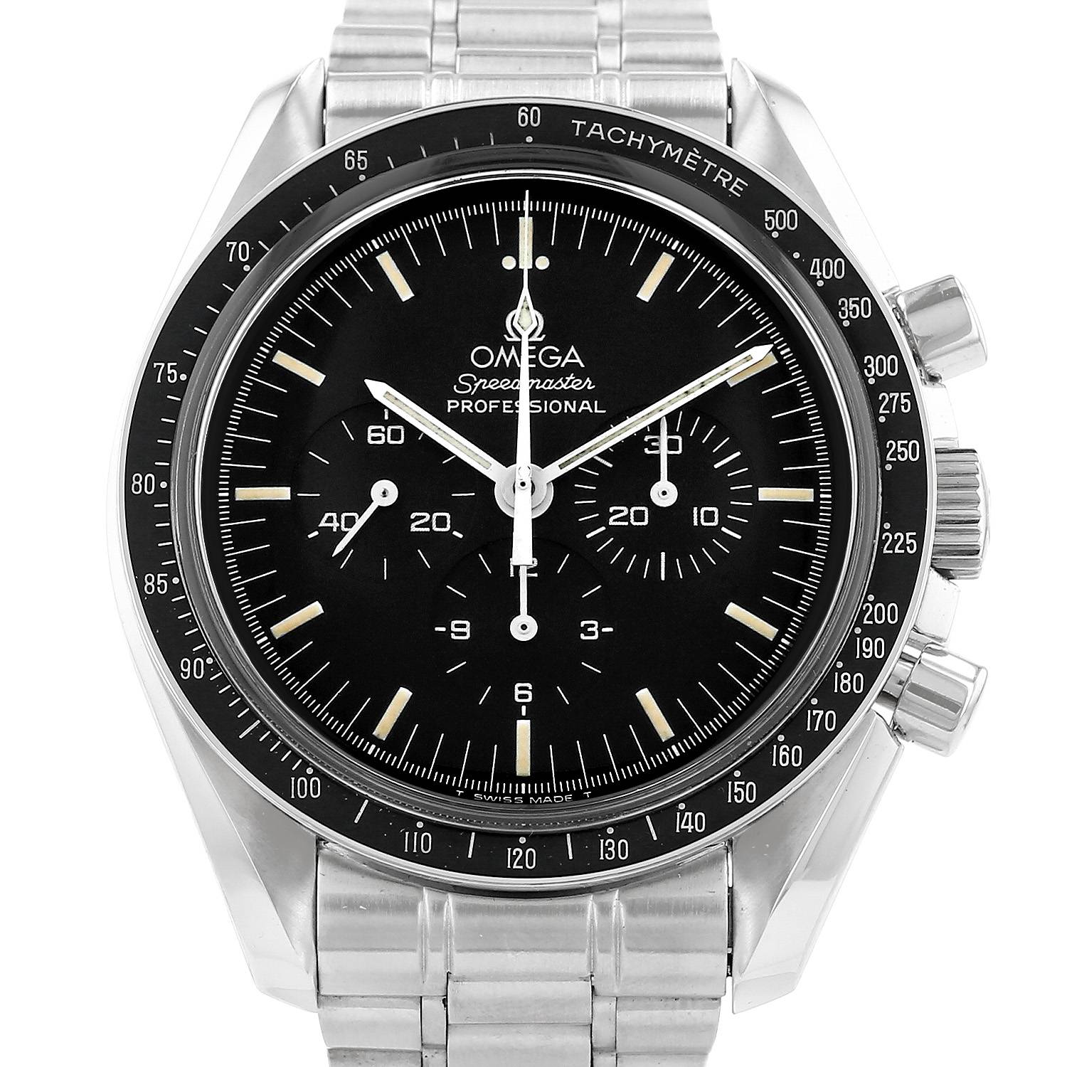 Montre Omega Speedmaster en acier Ref: Omega - 145 0022 Vers 1990 Montre Omega Speedmaster en acier Ref: Omega - 145 0022 Vers 1990