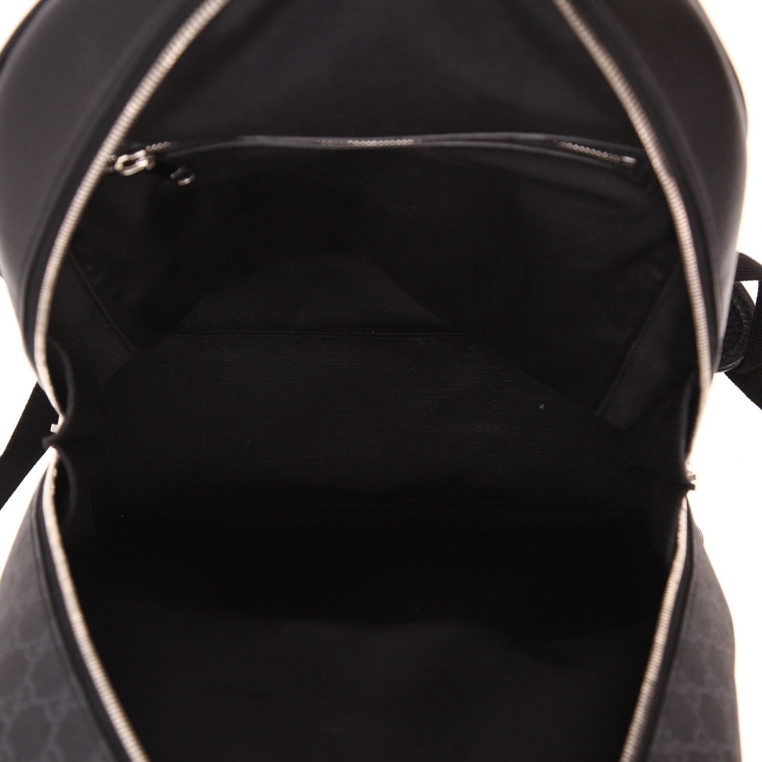 Sac à dos Gucci   en toile siglée et cuir noir - Detail D3