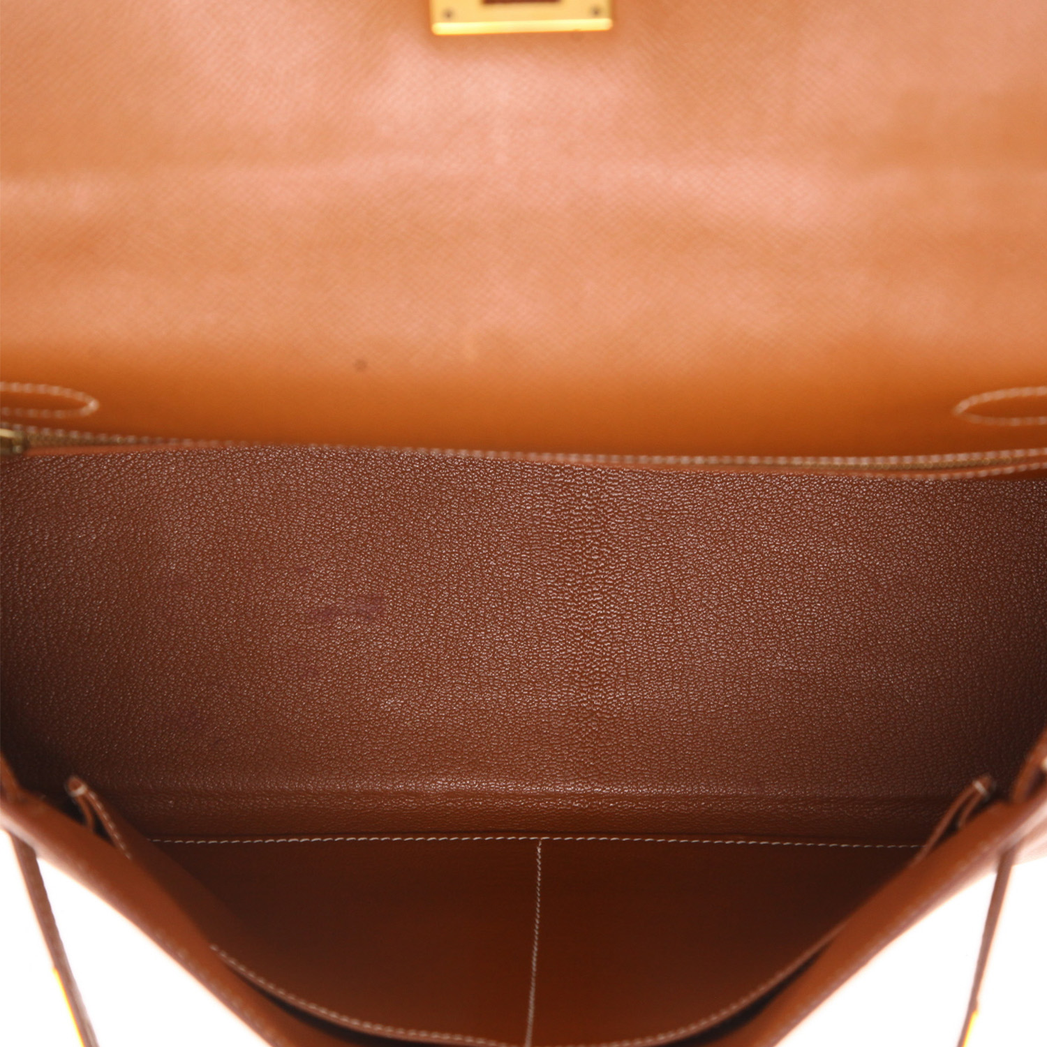 Sac à main Hermès  Kelly 32 cm en cuir Courchevel gold - Detail D3