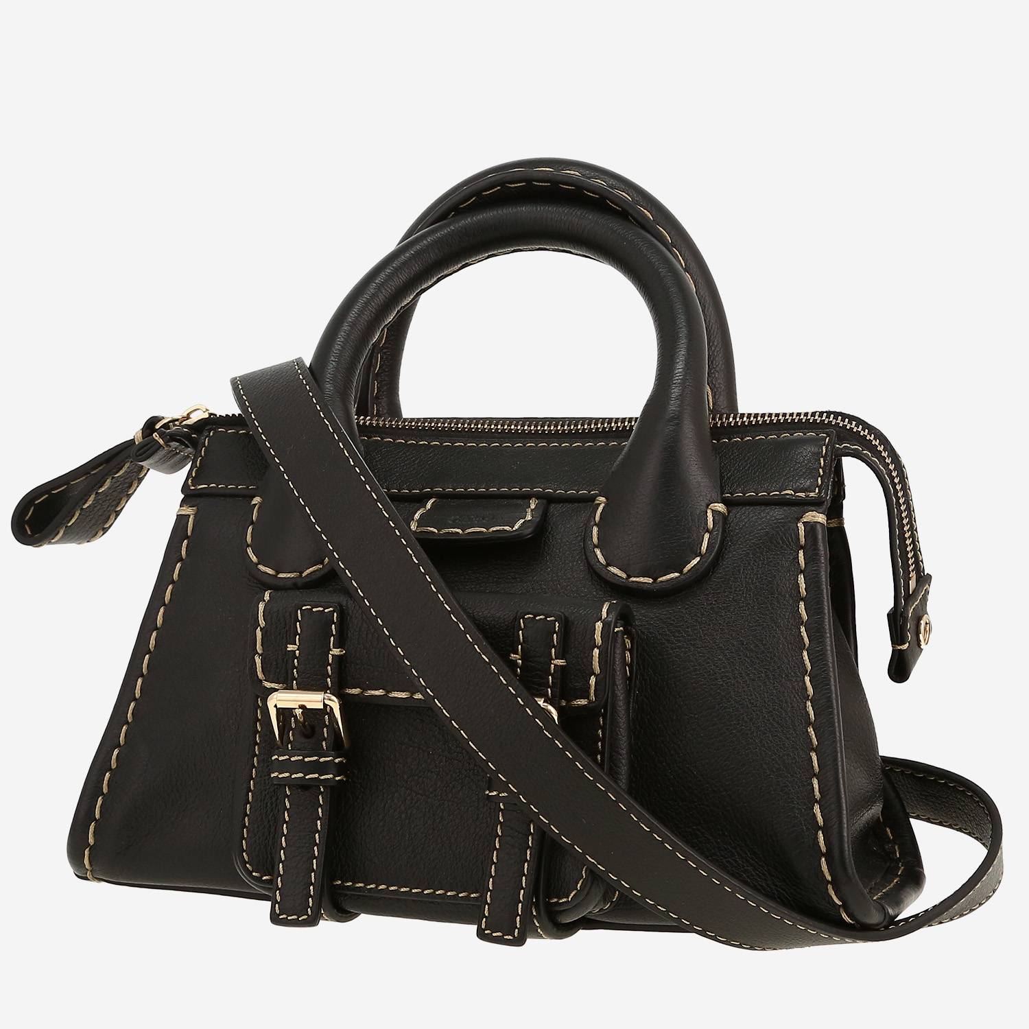 Chloé  Edith shoulder bag  in black leather
