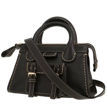 Sac bandoulière Chloé  Edith en cuir noir