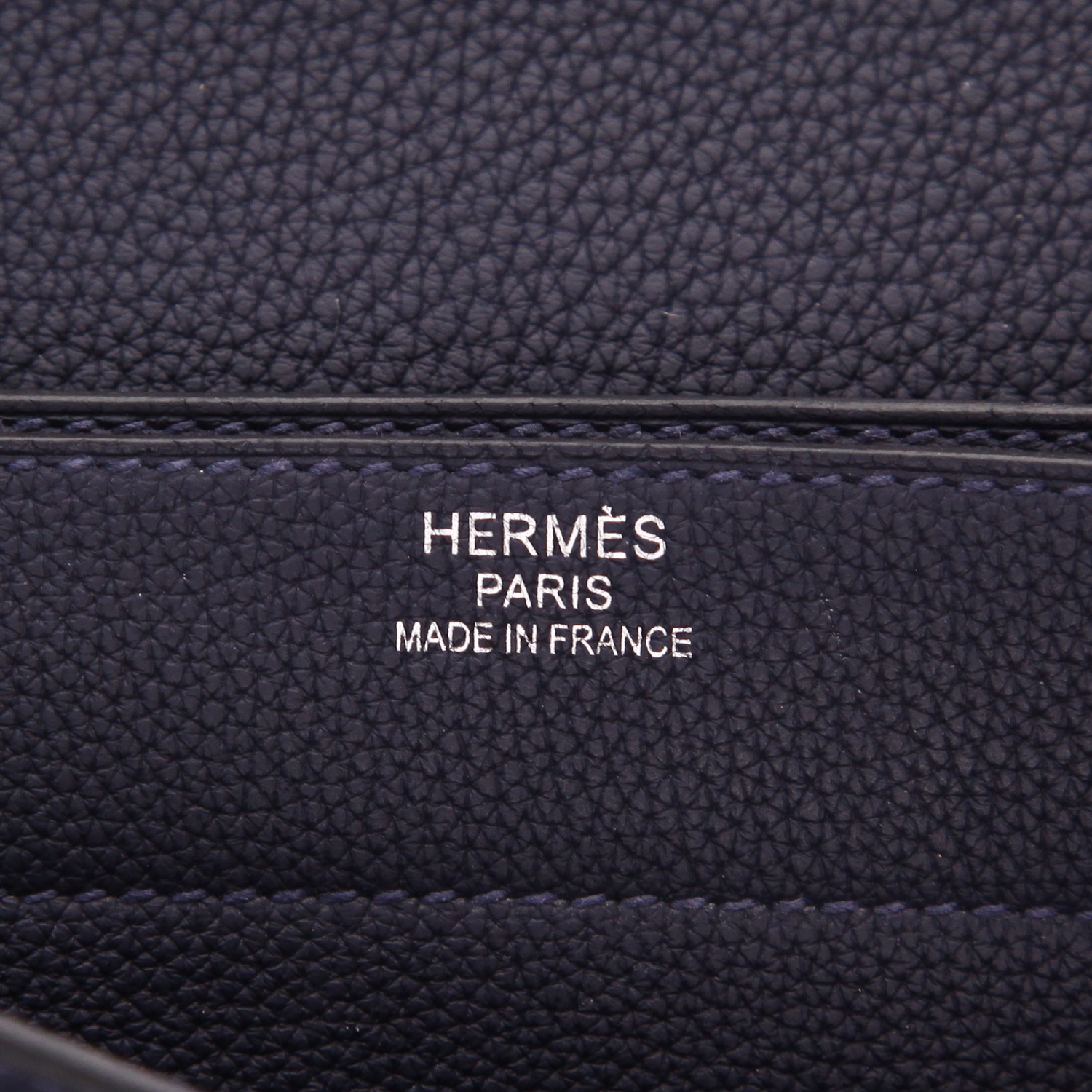 Hermès  Sac à dépêches briefcase  in navy blue togo leather - Detail D2