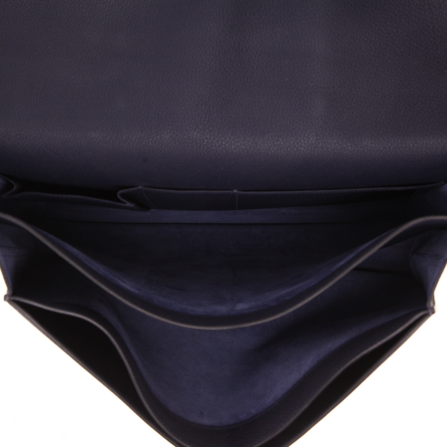 Porta-documentos Hermès  Sac à dépêches en cuero togo azul marino - Detail D3