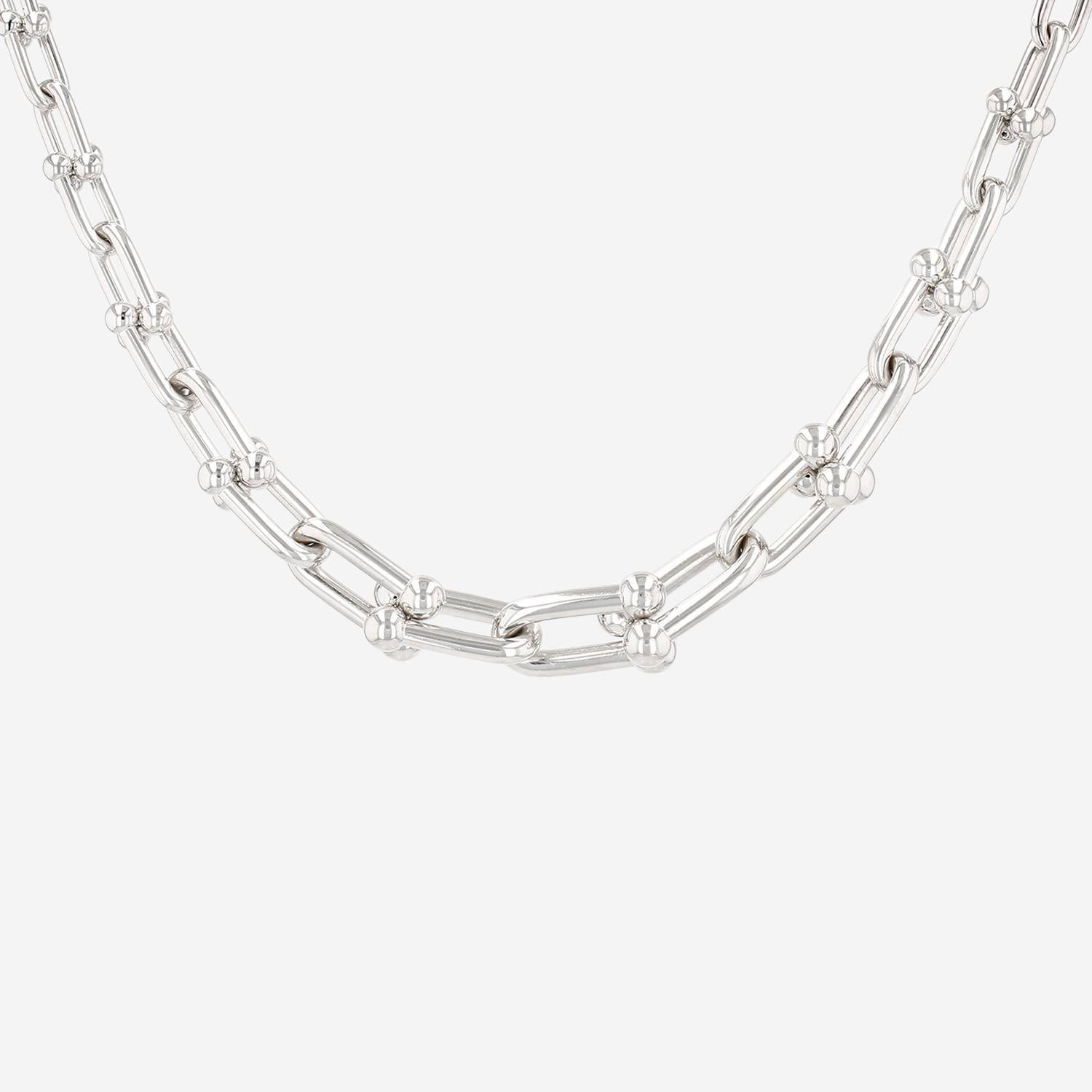 Collier Tiffany 
Co HardWear en or blanc