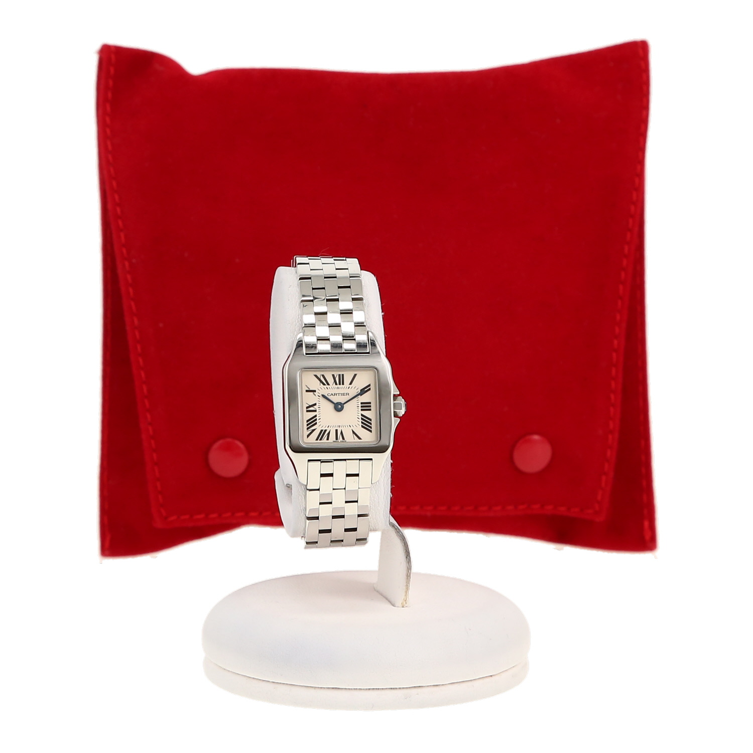 Montre Cartier Santos-Demoiselle en acier Ref: Cartier - 2698  Vers 2010 - Detail D2